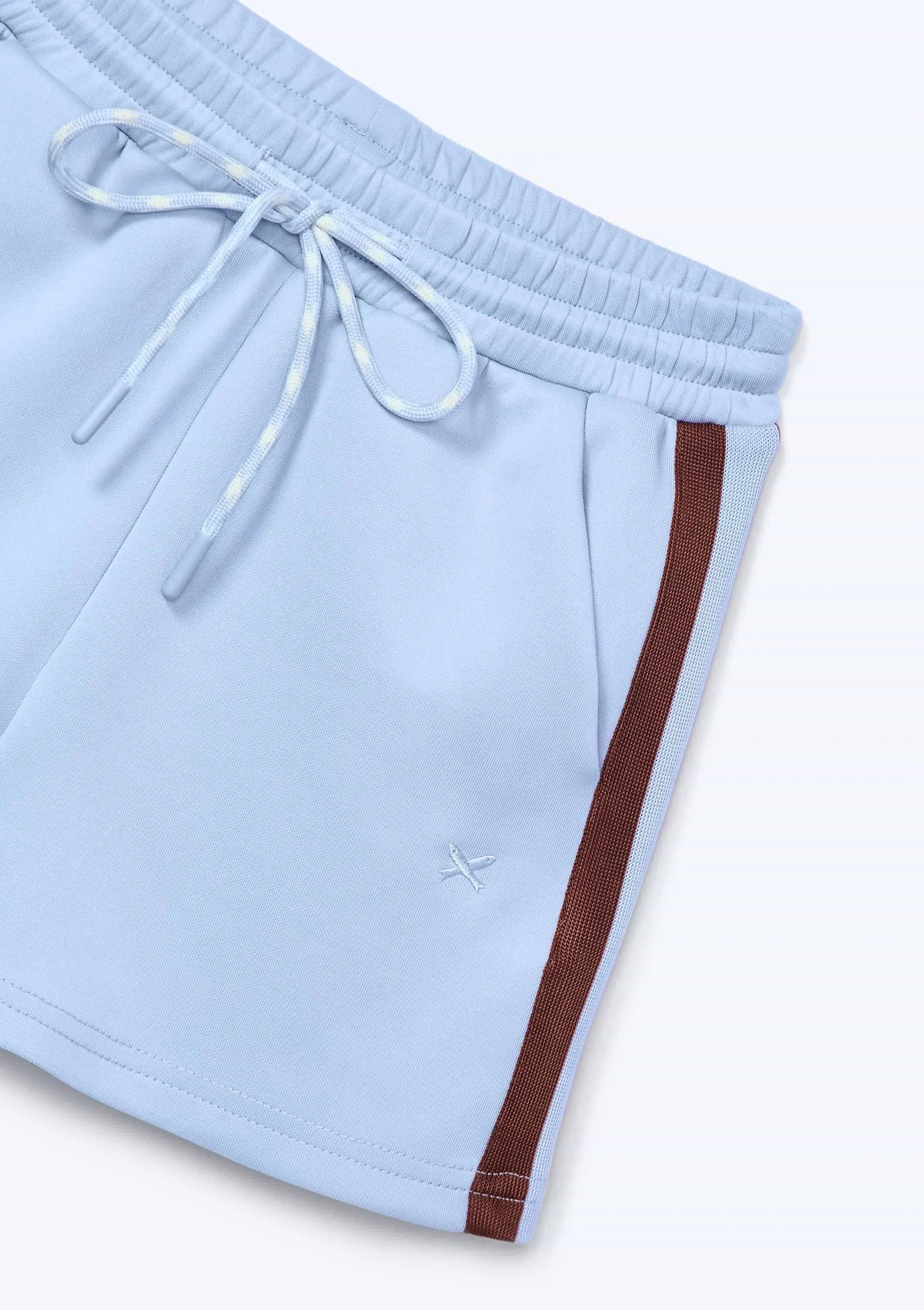 Shorts Infantil Menina Reto Faixas Laterais - Azul — foto 7