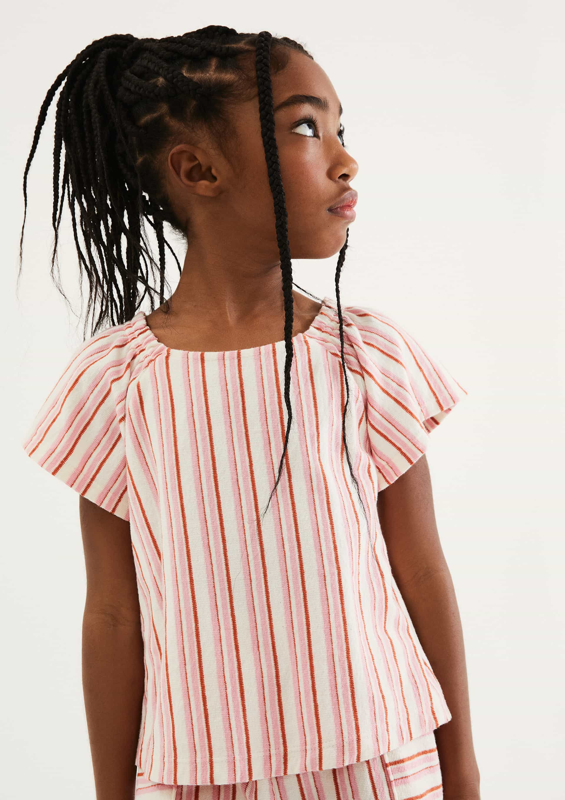 Blusa Infantil Menina Fio Tinto Texturizada - Vermelho — foto 5