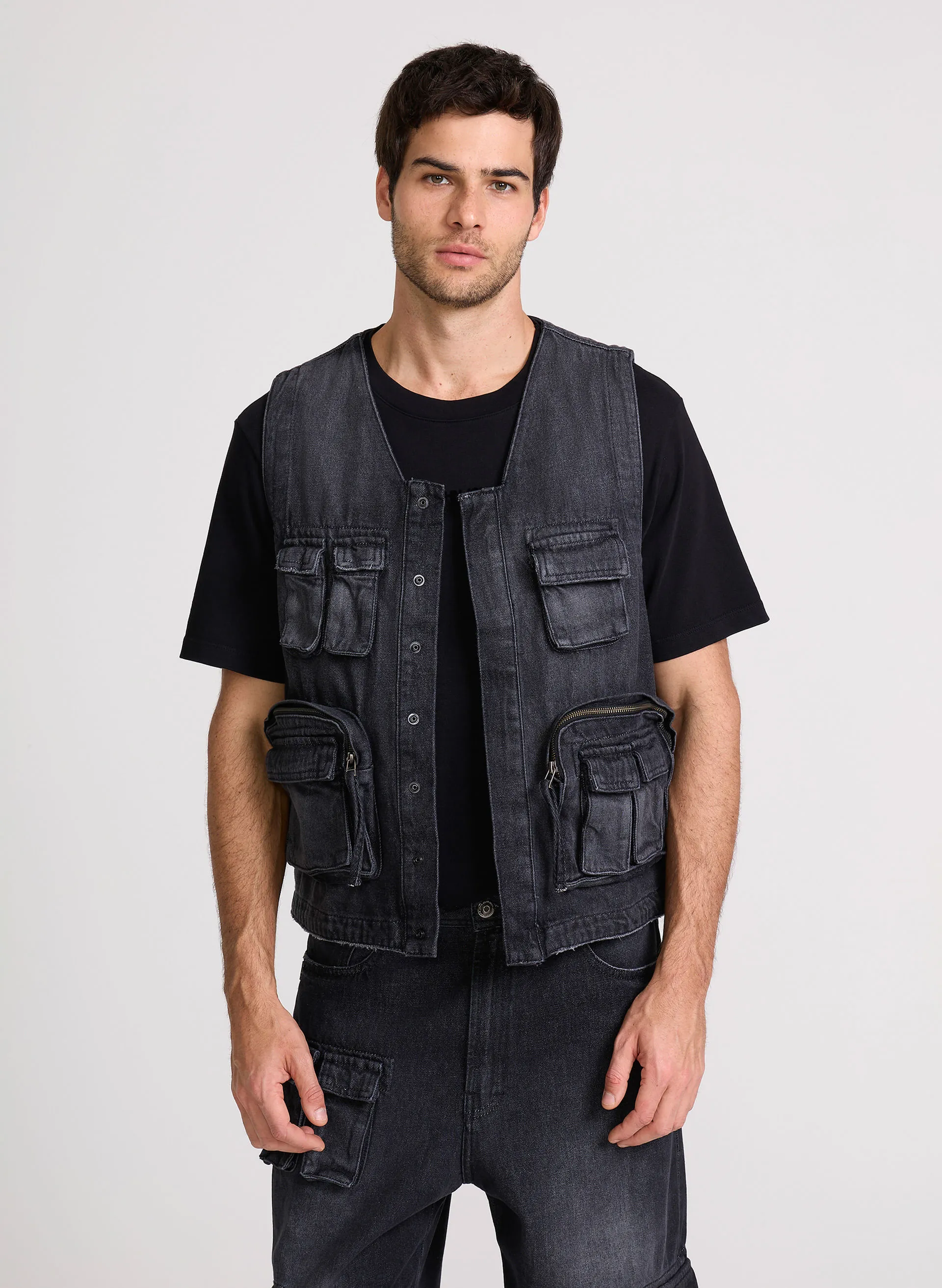 Colete Jeans Cargo Venice John John Masculino