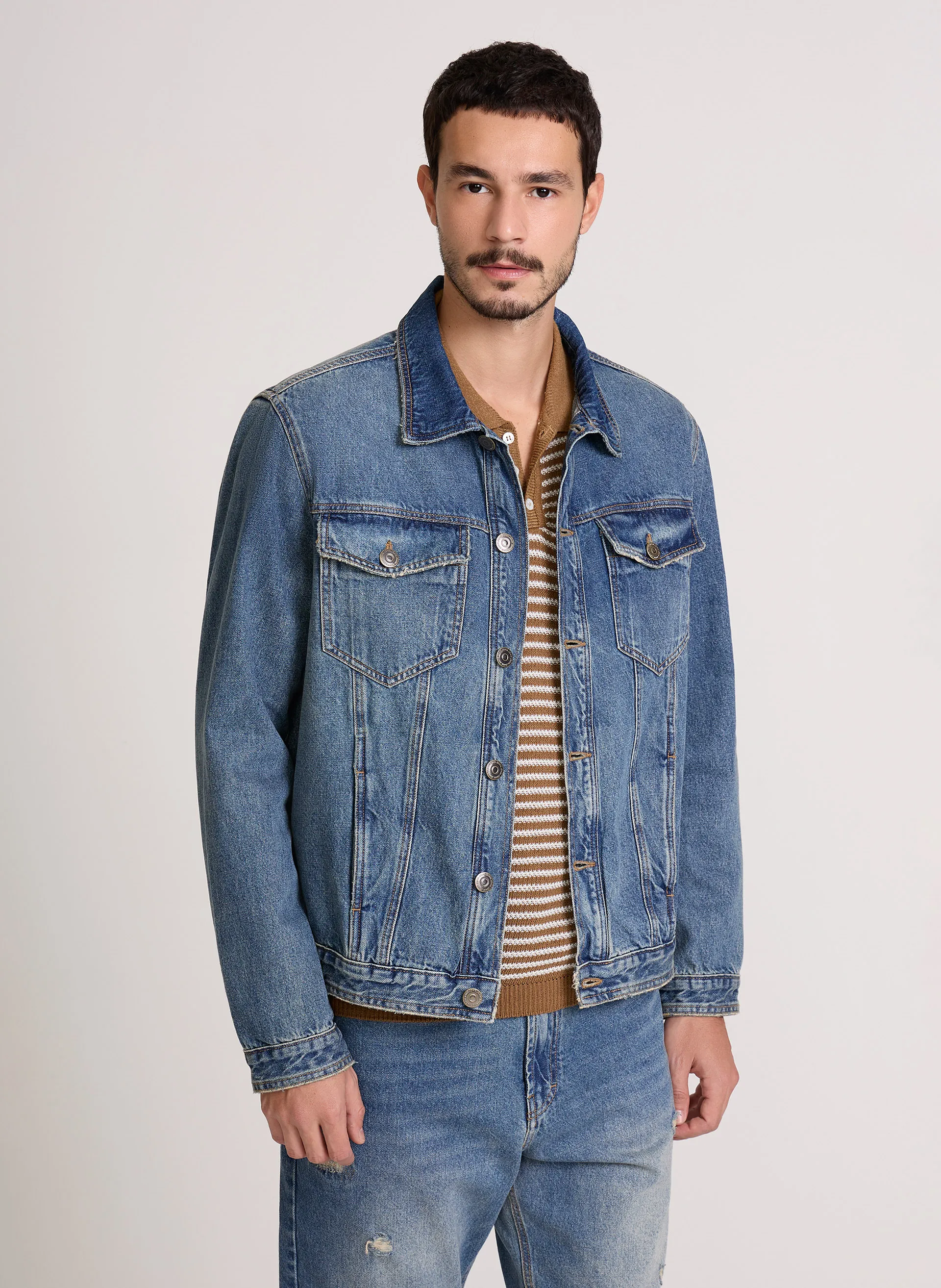 Jaqueta Jeans Reta Básica Cambridge John John Masculina