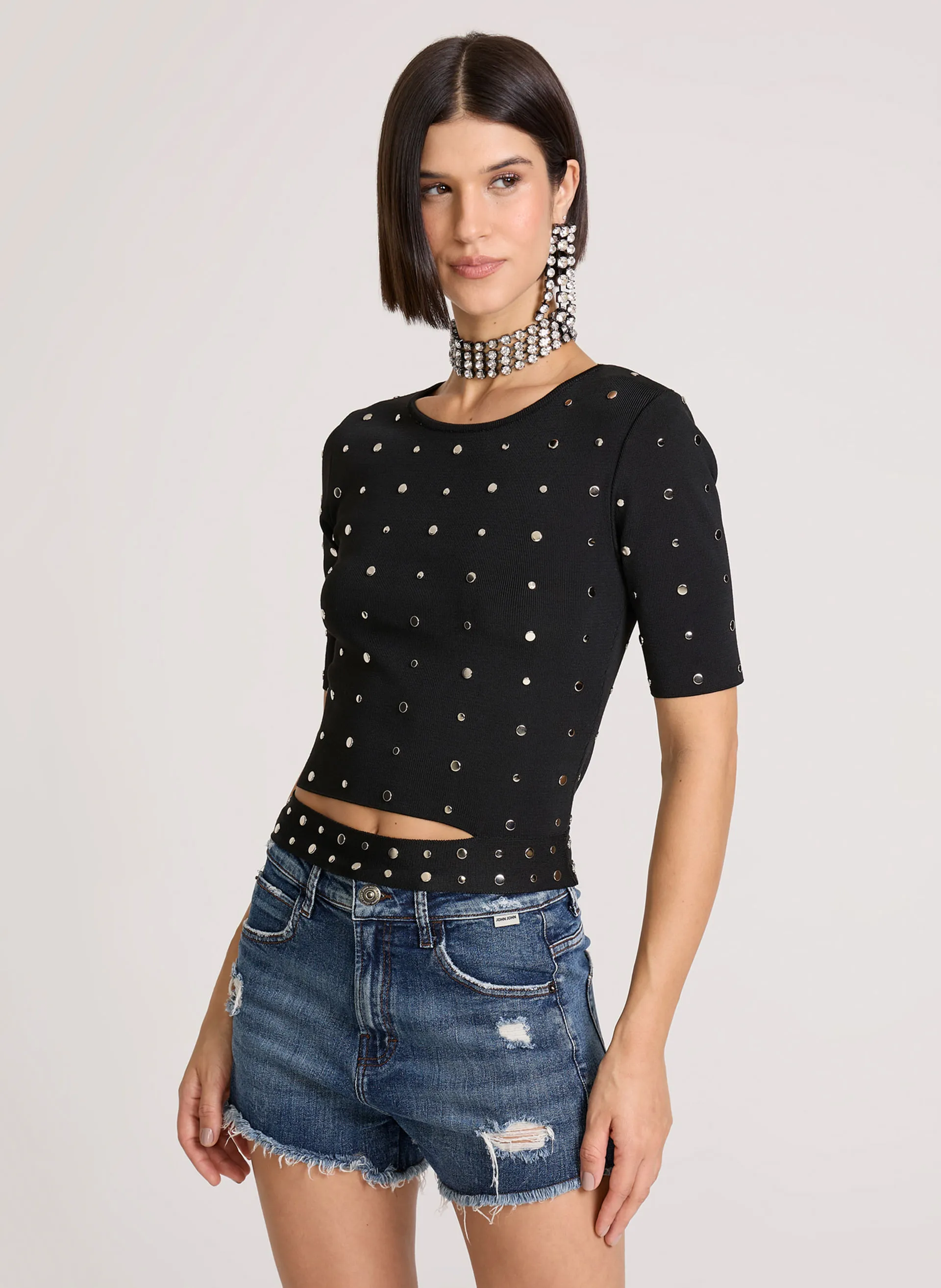 Blusa Justa Chloe John John Feminina