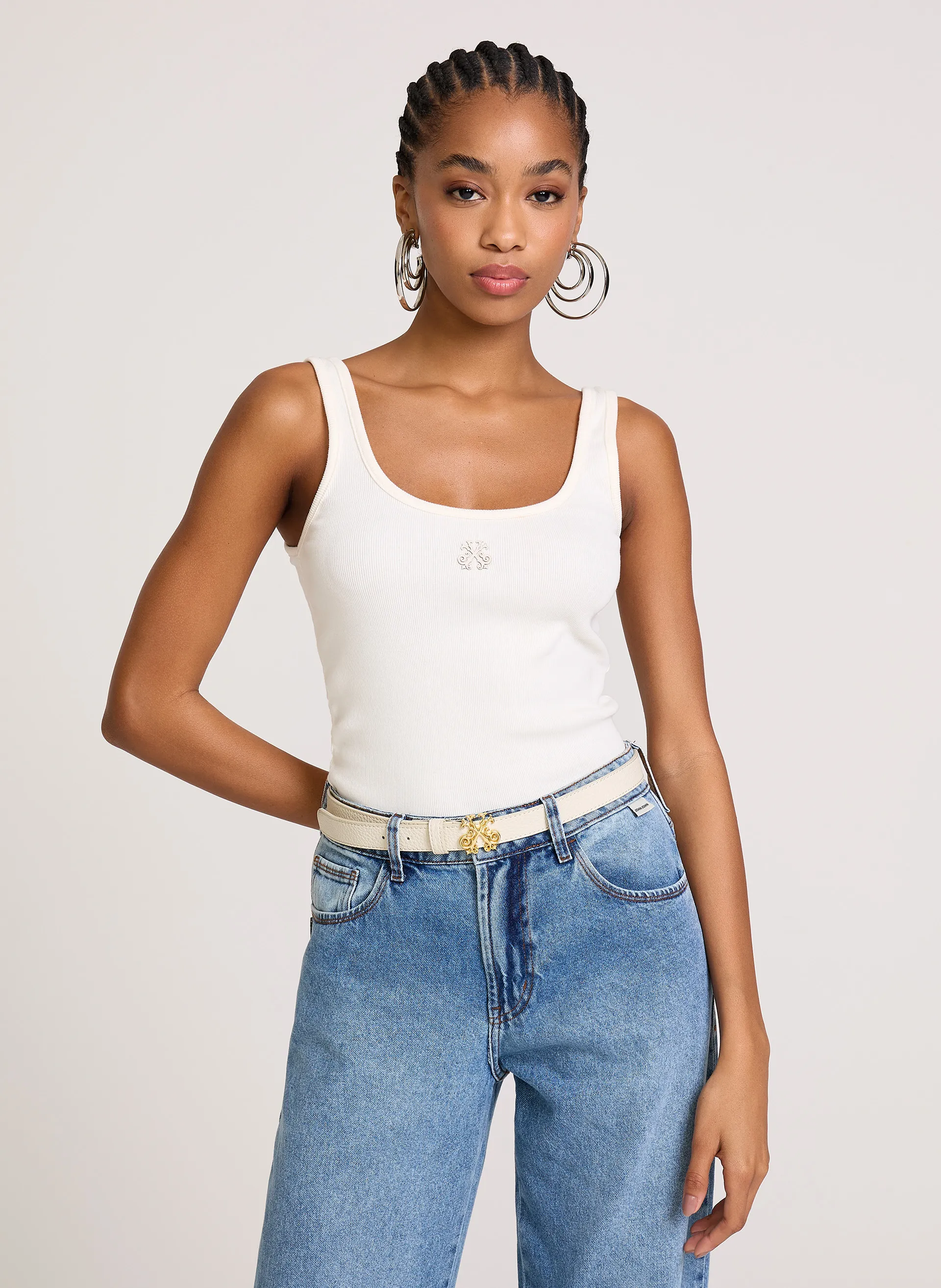 Belt Chave Crystal Off Small John John Feminino