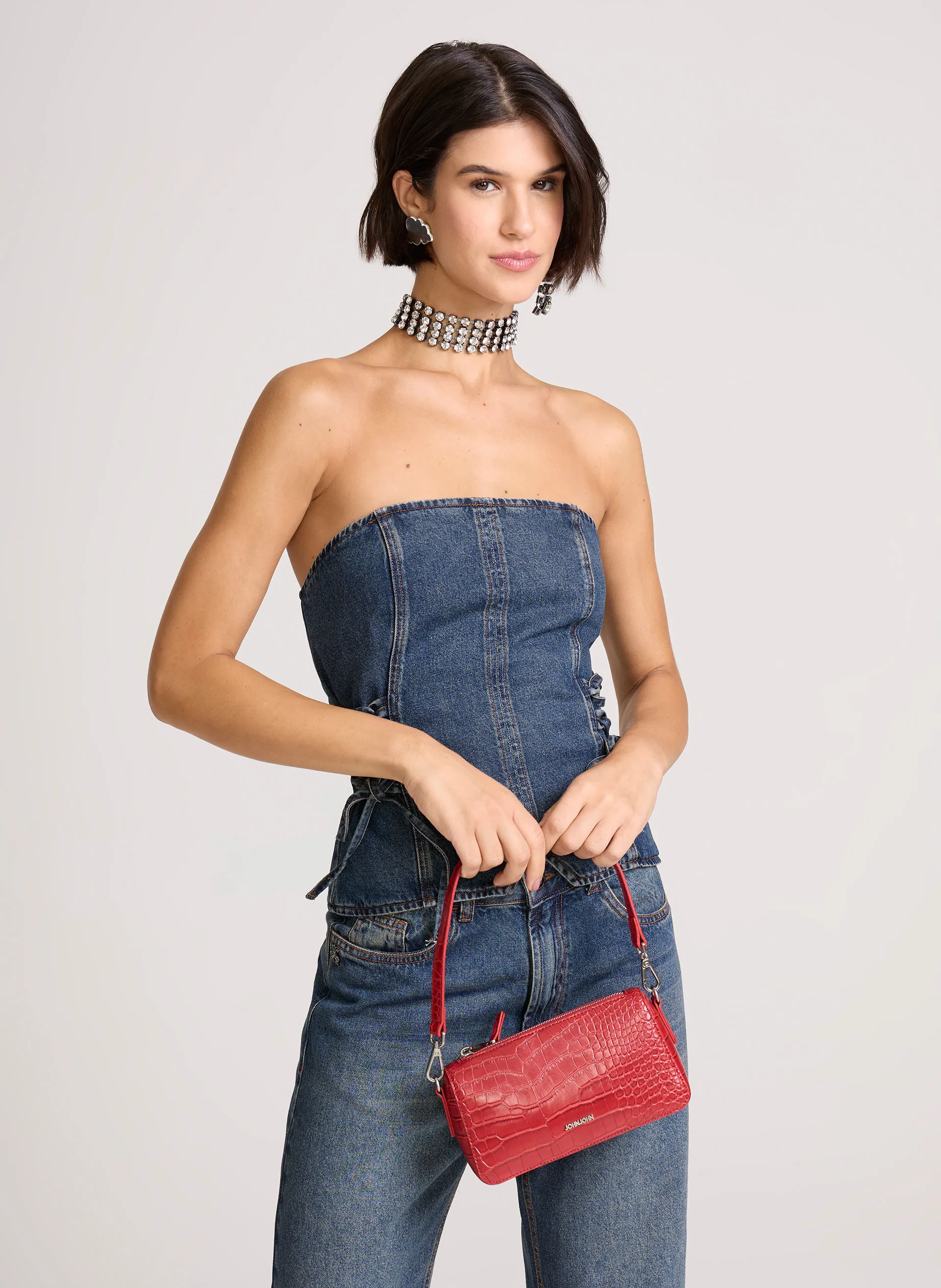Shoulder Bag Giulia Red John John Feminina