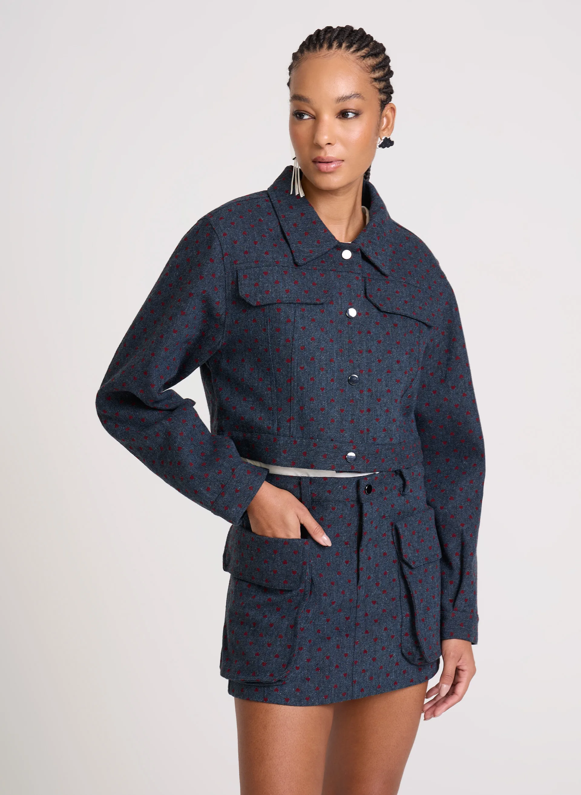 Casaco Cropped Lovers John John Feminino