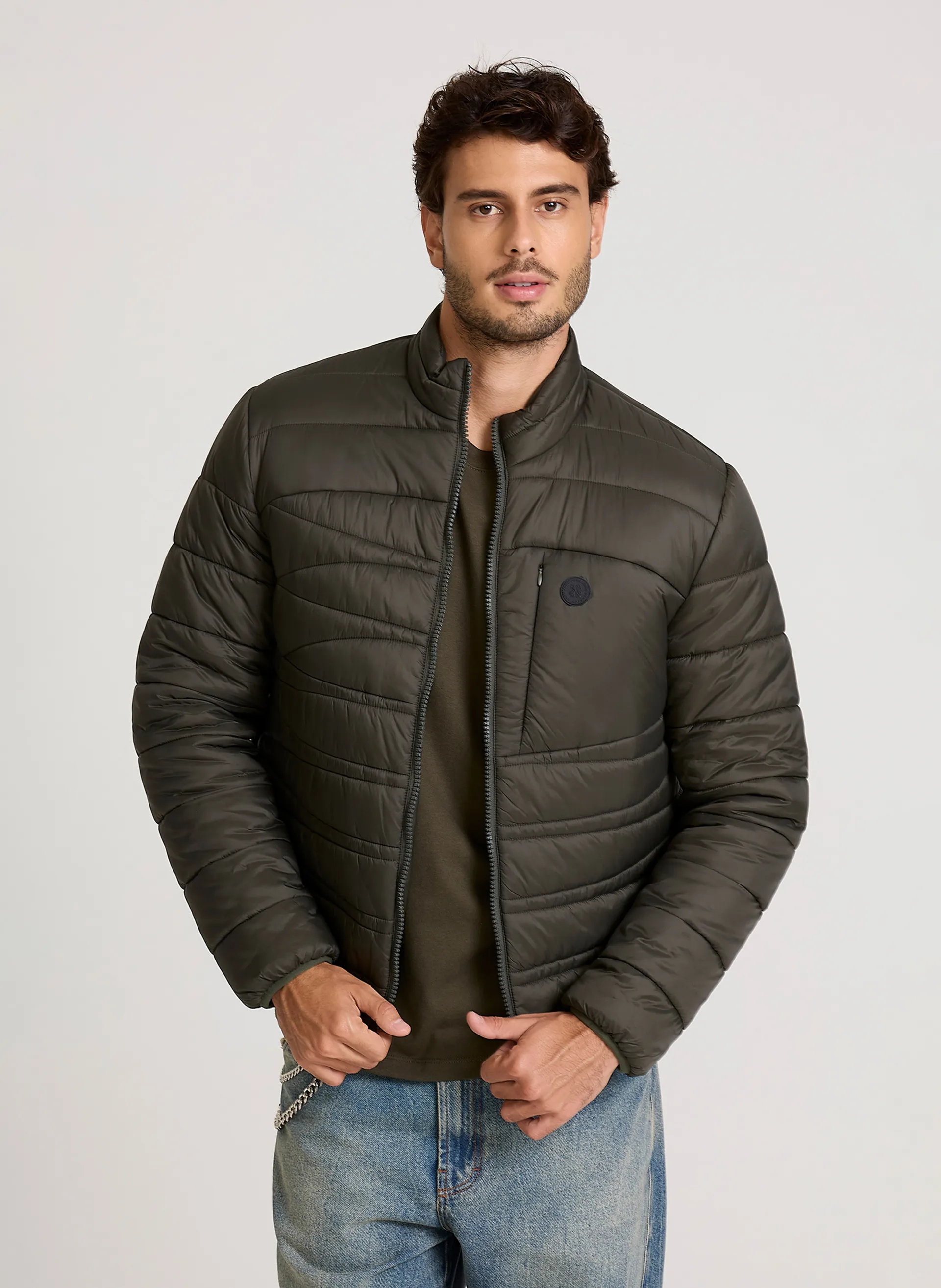 Jaqueta Puffer Levan Green John John Masculina