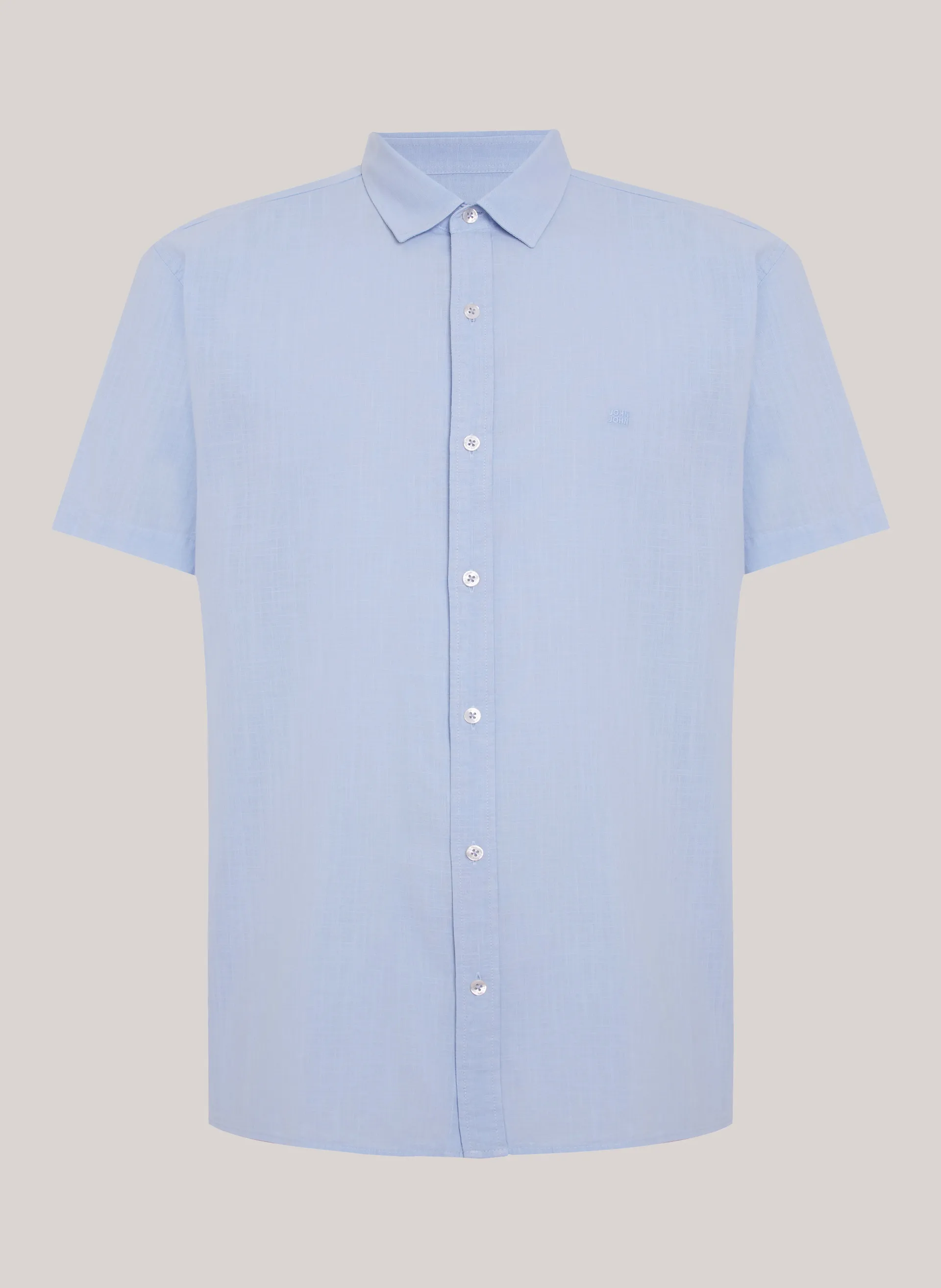 Camisa Relaxed Fit Cotton Blue John John Masculina