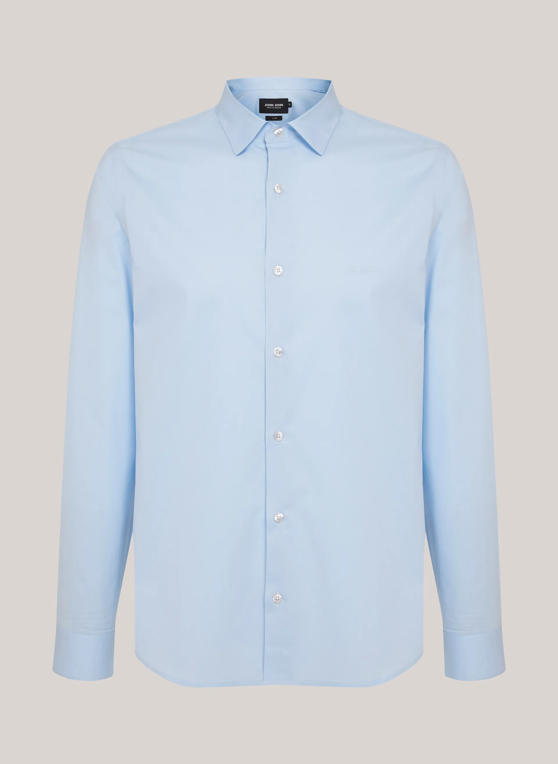Camisa Slim Fit Light Blue John John Masculina
