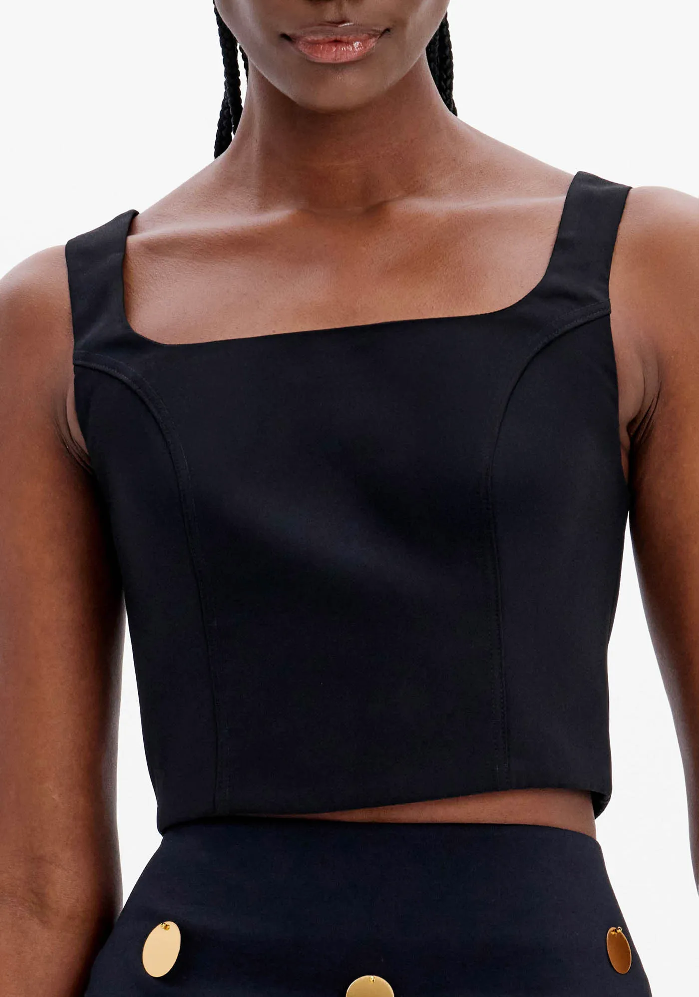 Blusa Curta De Alças Com Zíper Posterior — foto 2