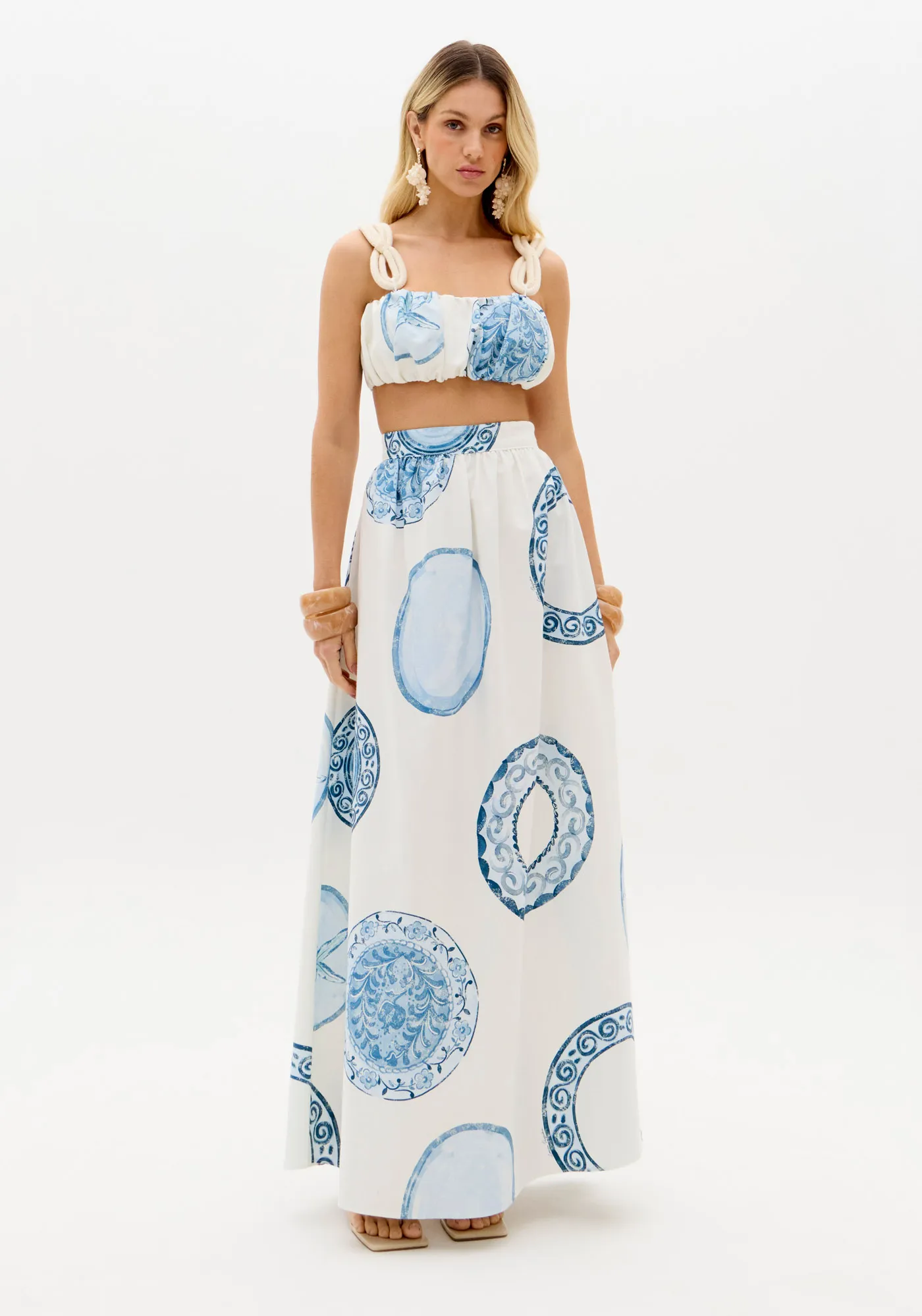 Top Cropped Franzido Estampado — foto 3