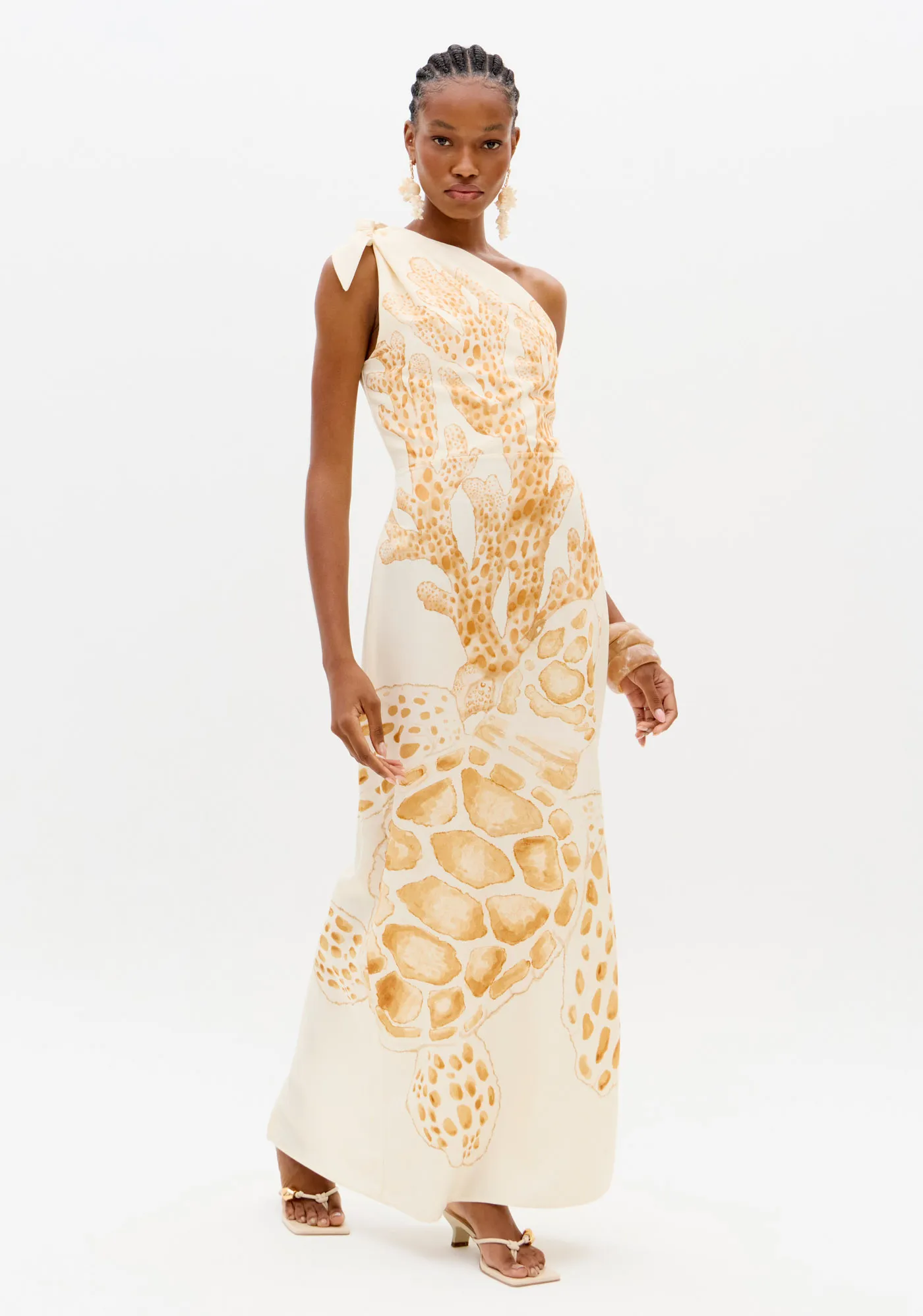 Vestido Ombro Único Com Estampa — foto 3