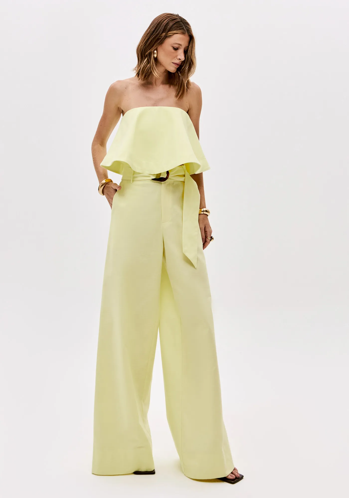 Blusa Sem Alças Estruturada