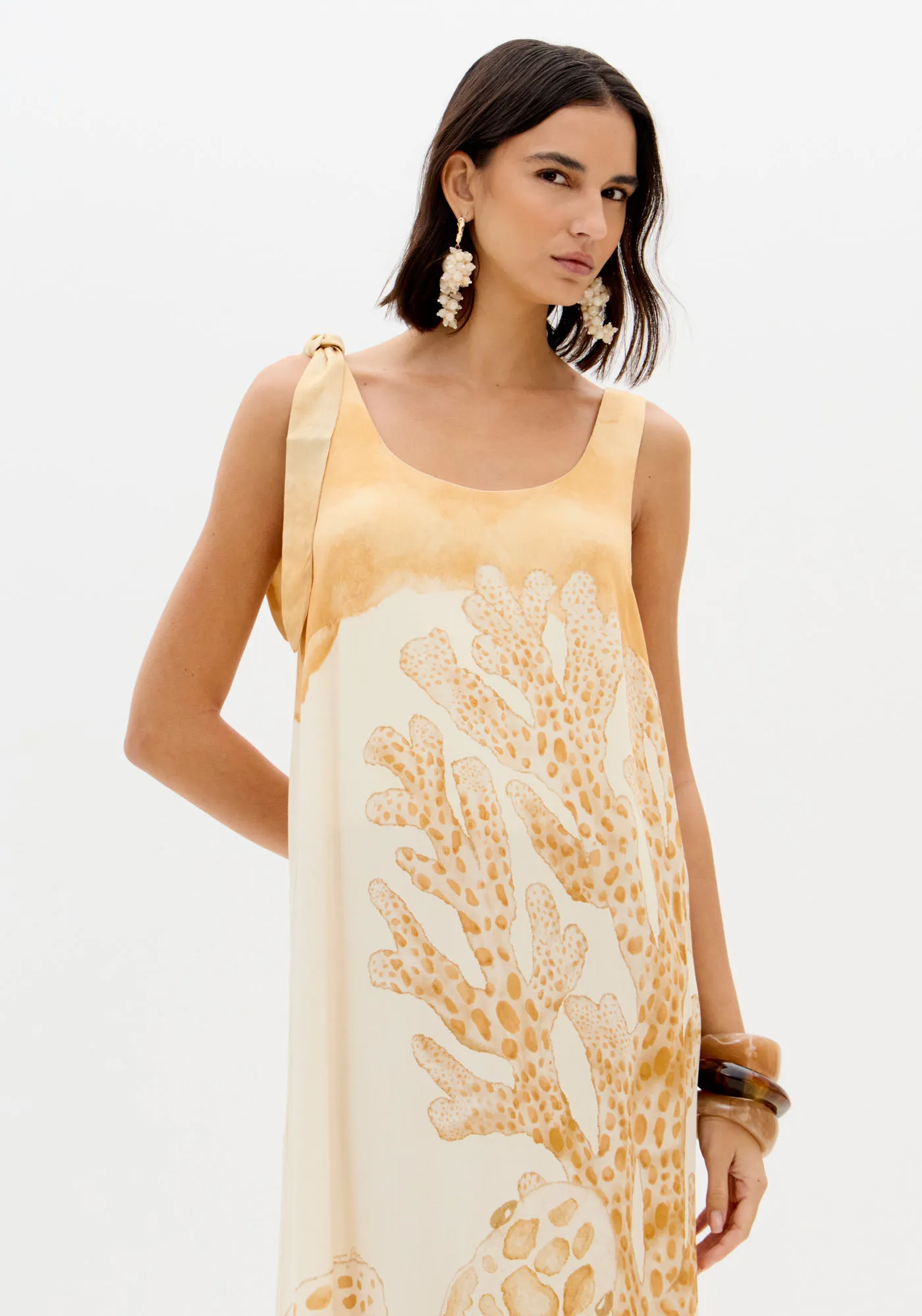 Vestido Longo Estampado Com Amarração — foto 3