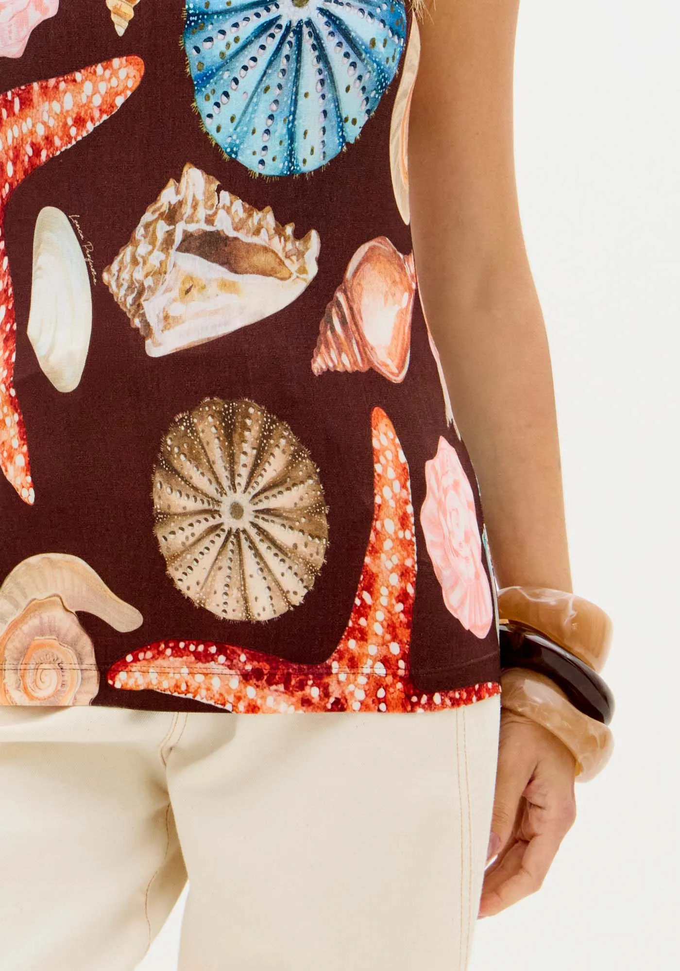 Blusa Regata De Alças Finas Estampada — foto 2