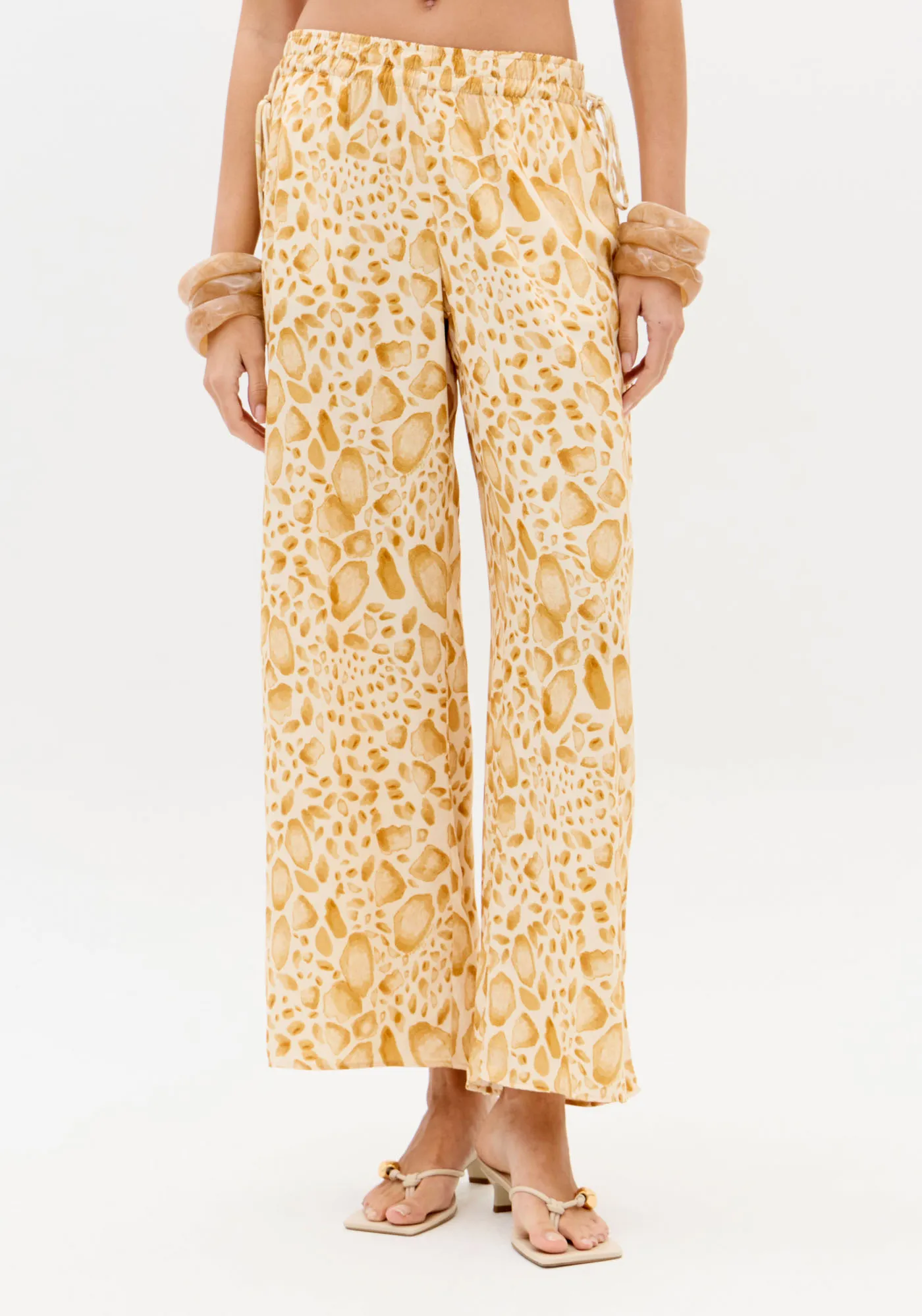 Calça Wide Leg Amarração Cós — foto 2