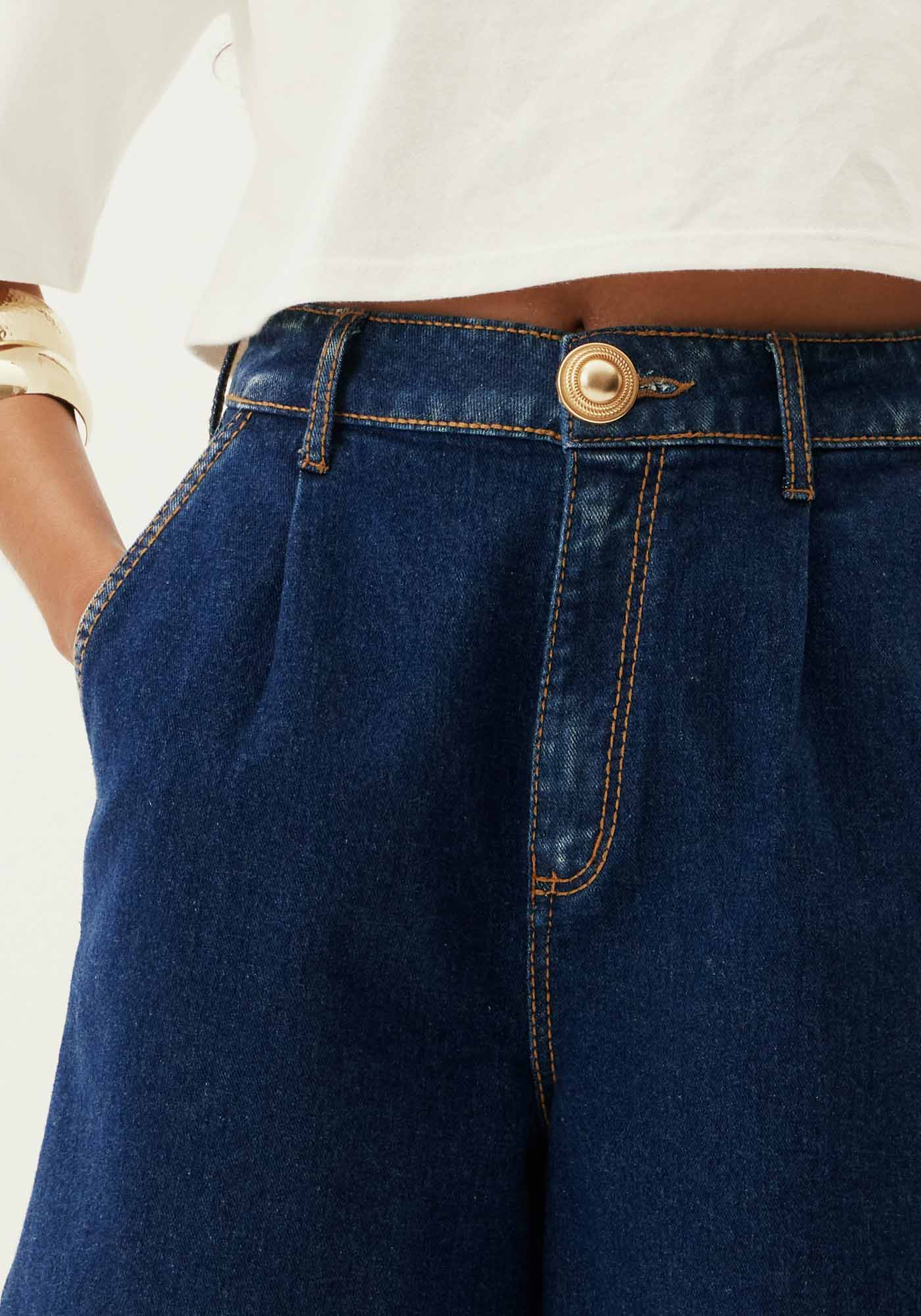 Bermuda Jeans Alfaiataria Super High — foto 2