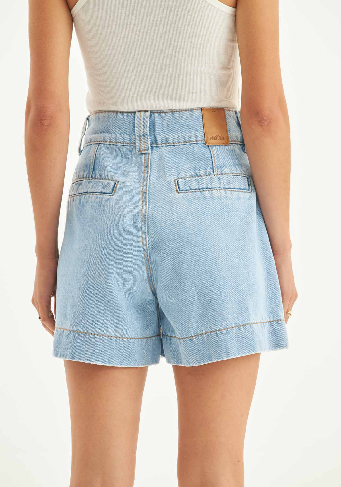 Bermuda Jeans Evasê Super High — foto 3