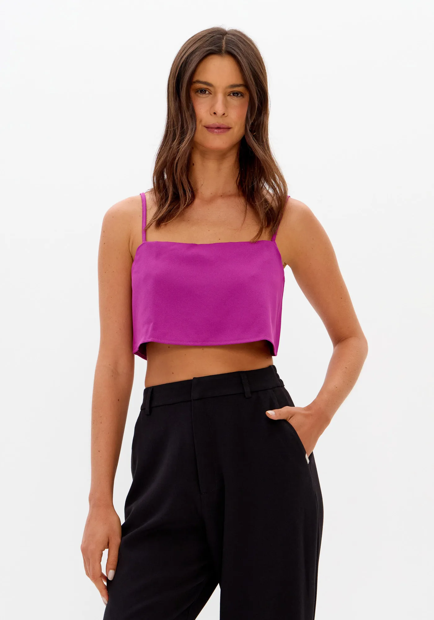 Top Cropped Decote Reto