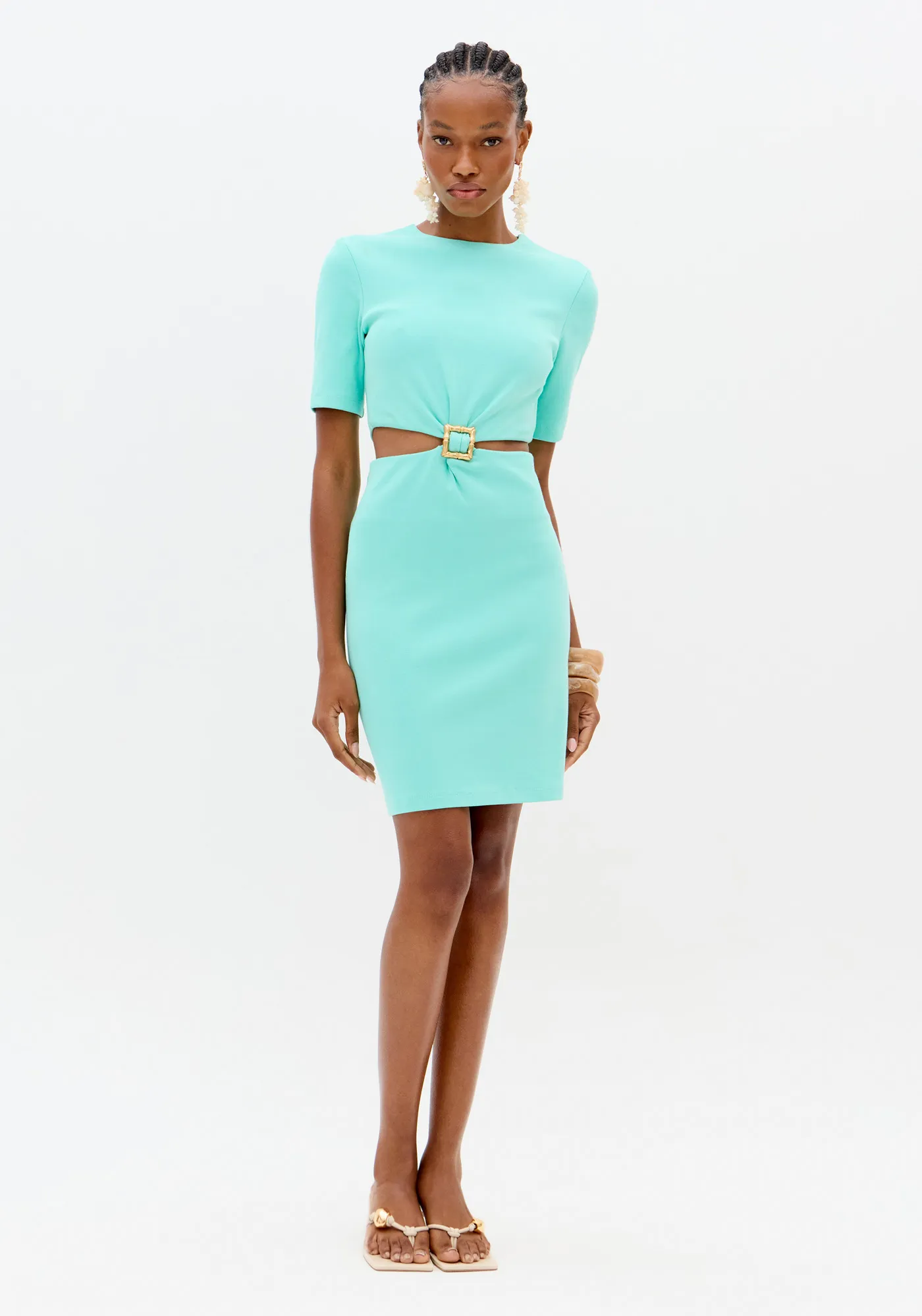 Vestido Curto Com Passante