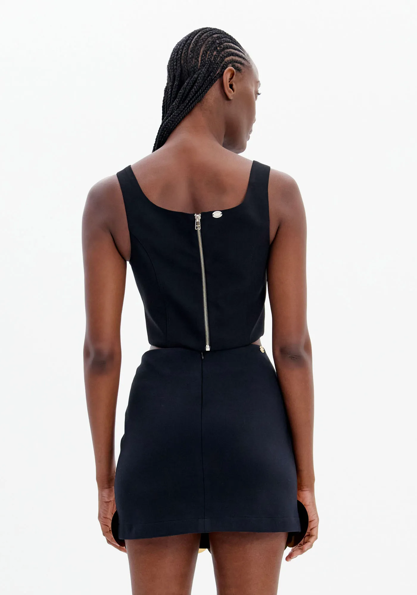 Blusa Curta De Alças Com Zíper Posterior — foto 3