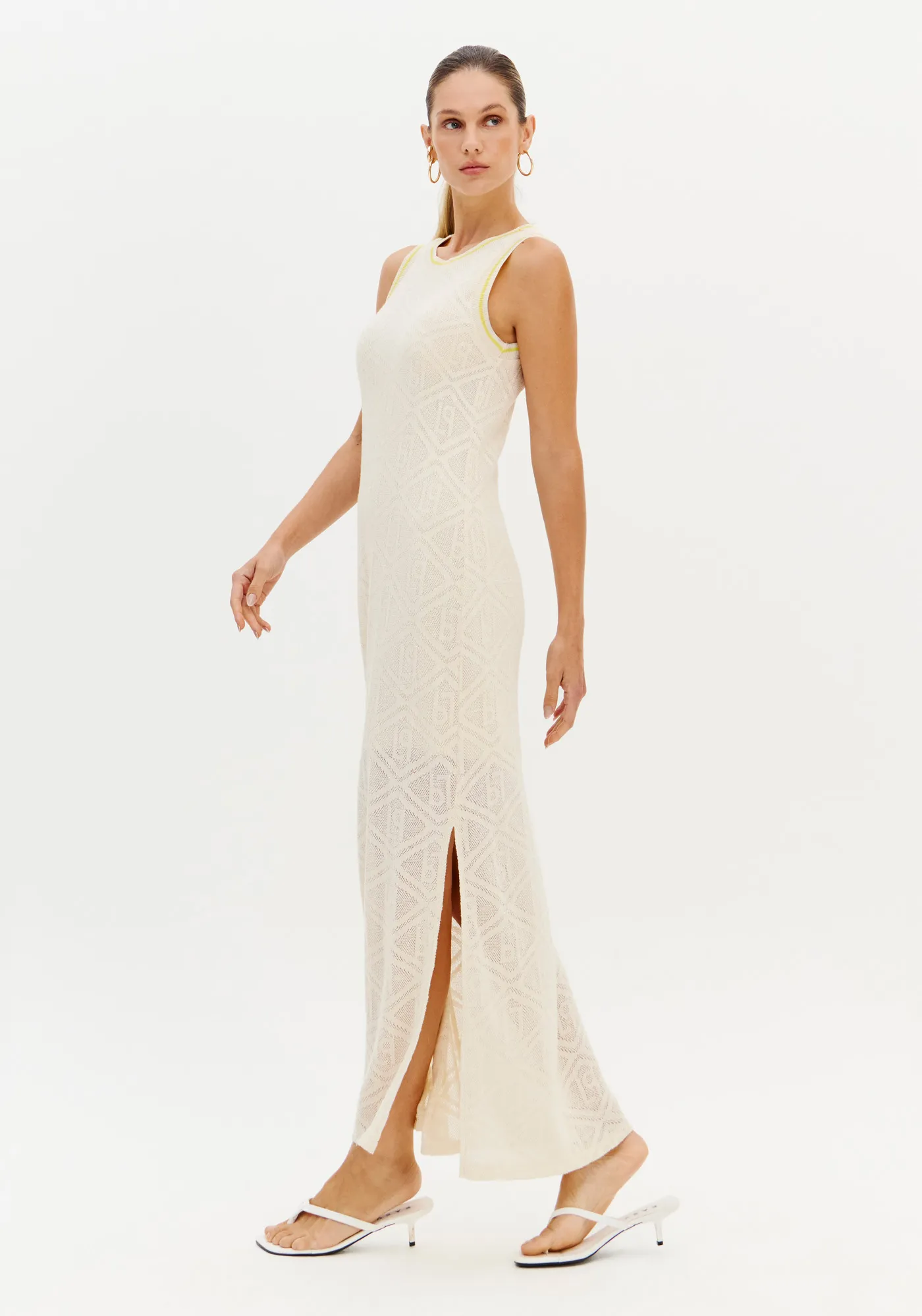 Vestido Super Midi Com Fenda — foto 2