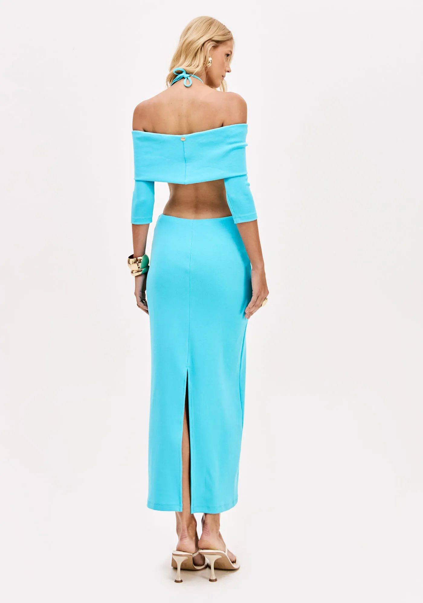 Vestido Super Midi Ombro a Ombro — foto 3