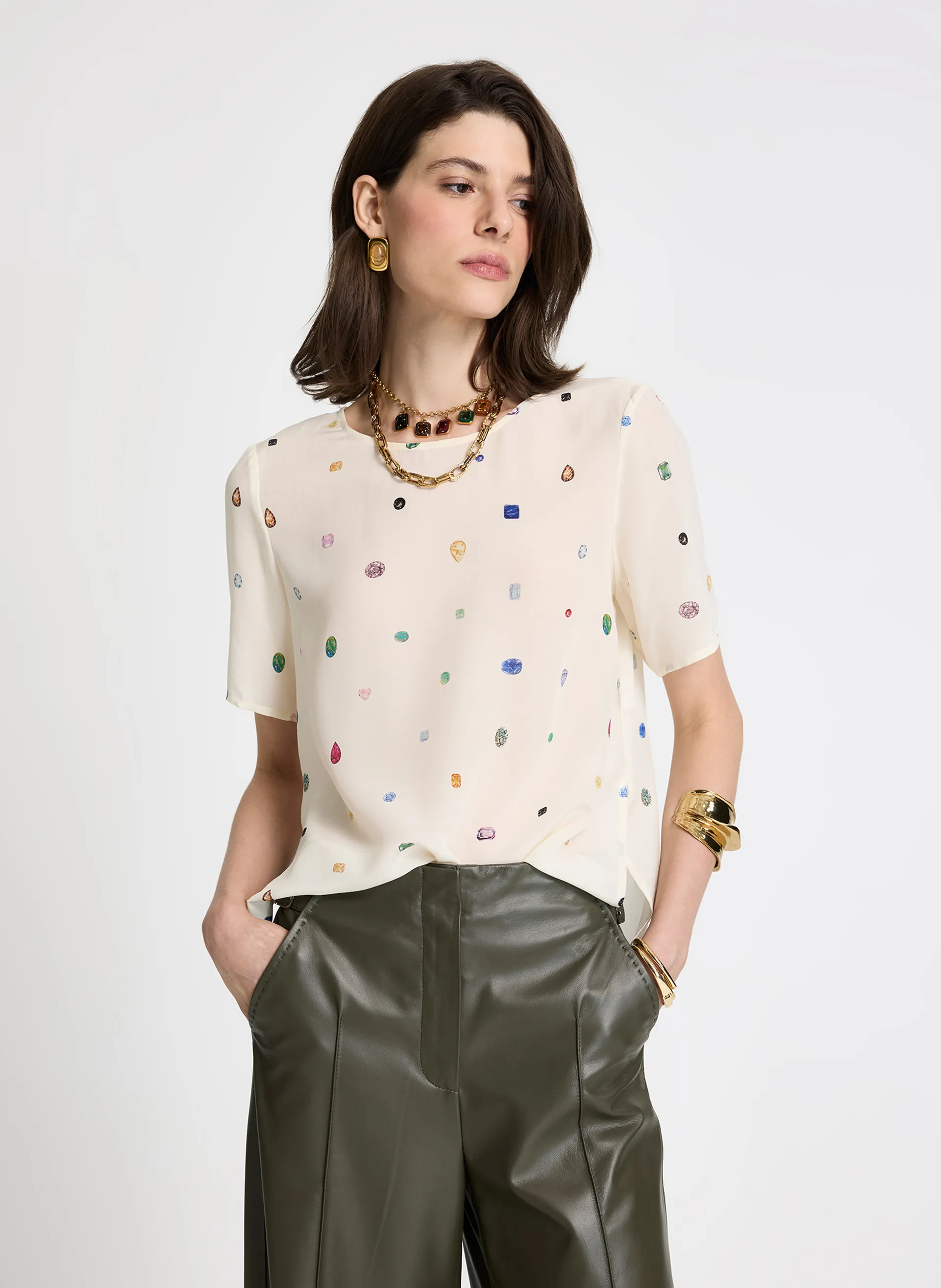 Blusa Le Lis Lica Beatrice Seda Feminina