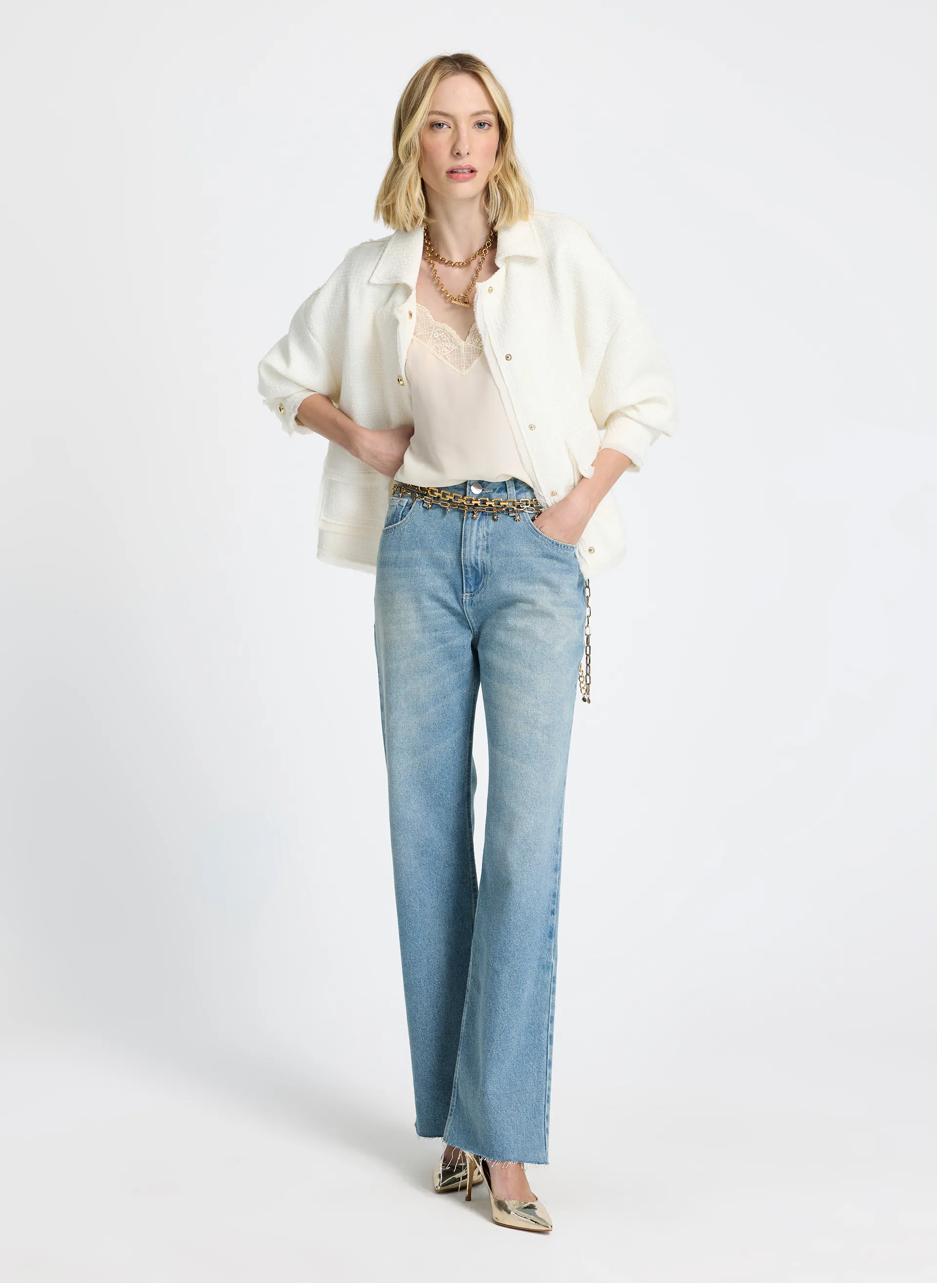 Calça Le Lis Le Lis Pam Vintage Jeans Feminina