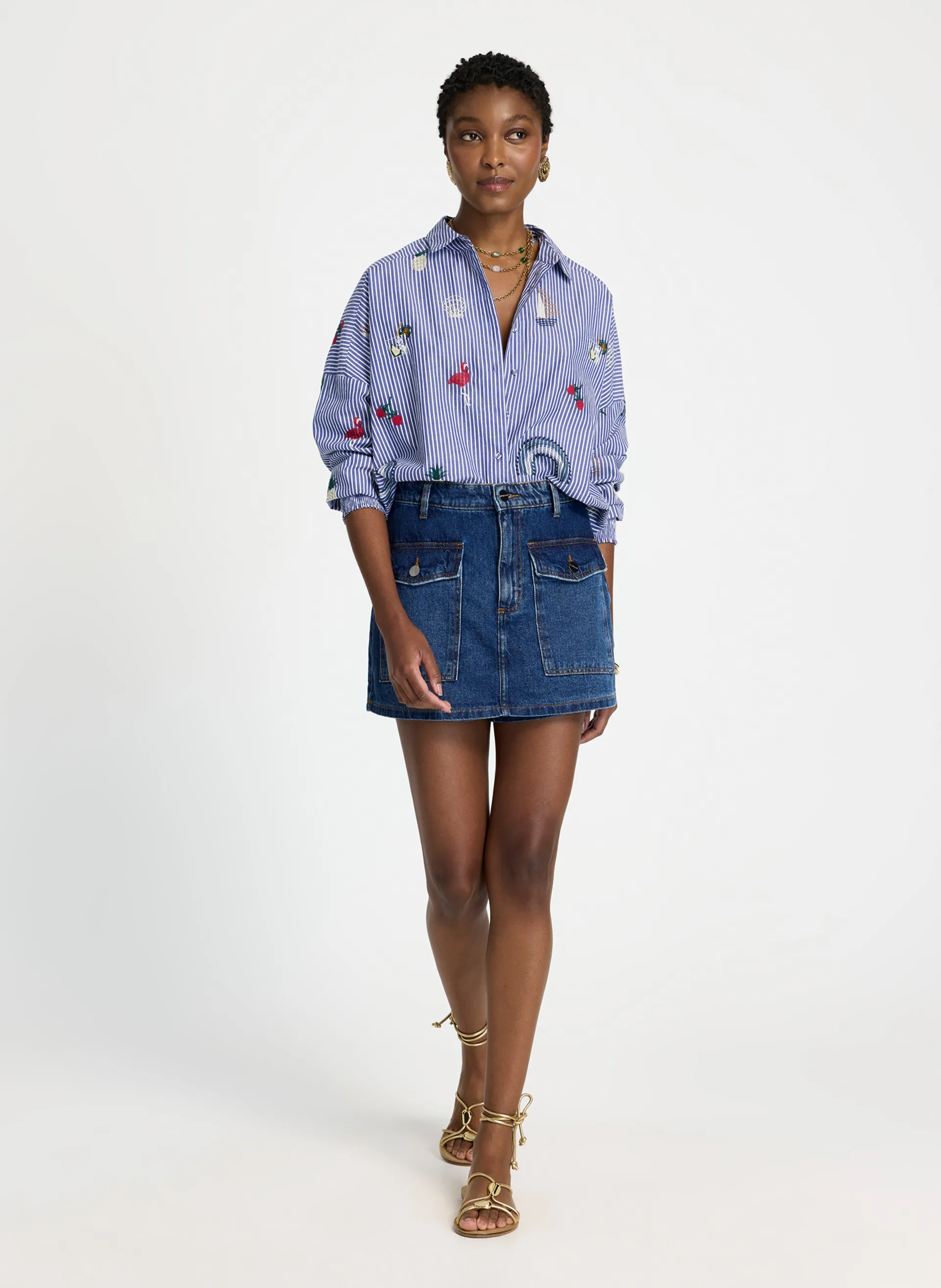 Shorts Saia Le Lis Meré Jeans Feminino — foto 2