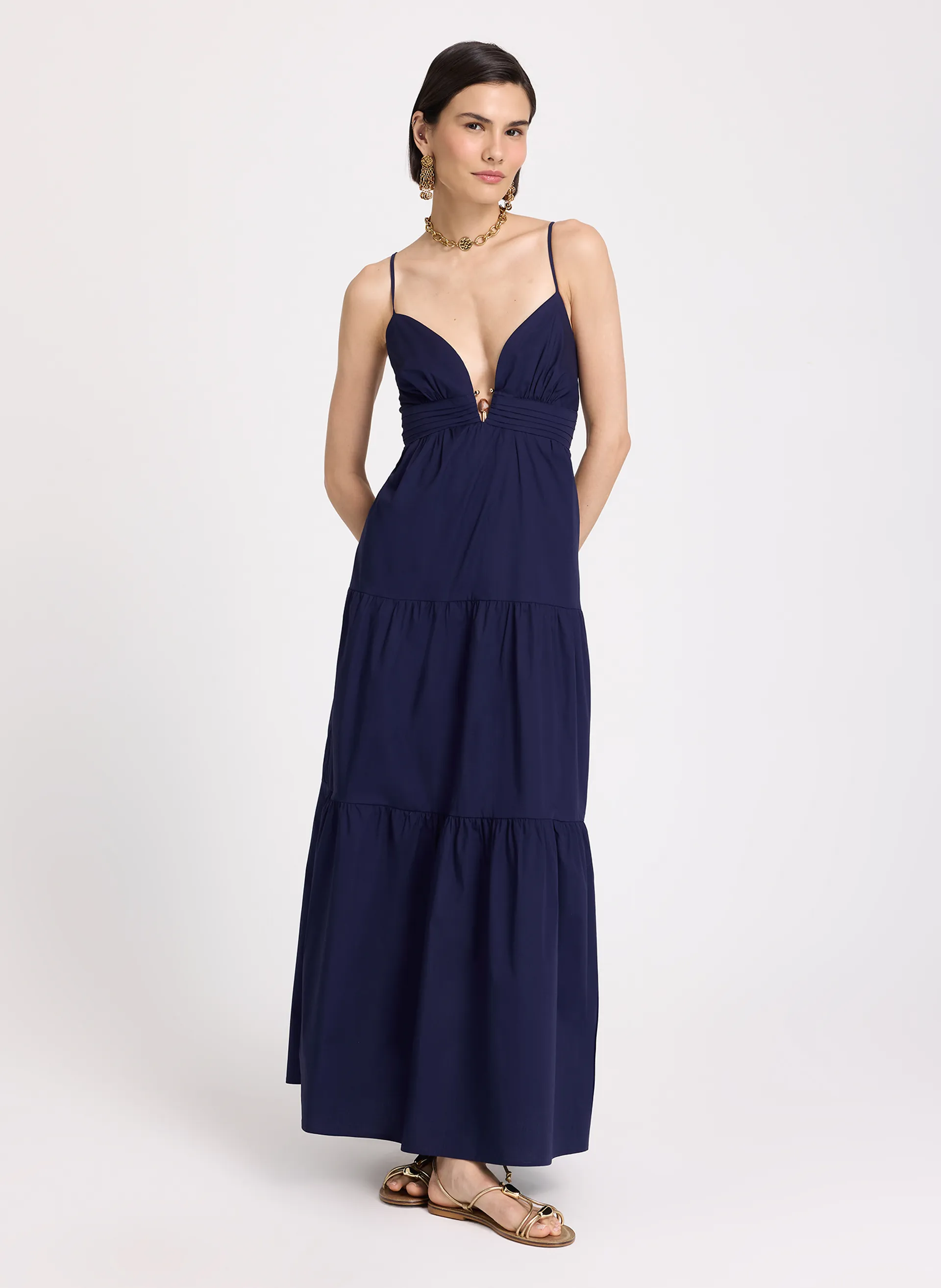 Vestido Le Lis Decote Metal Feminino