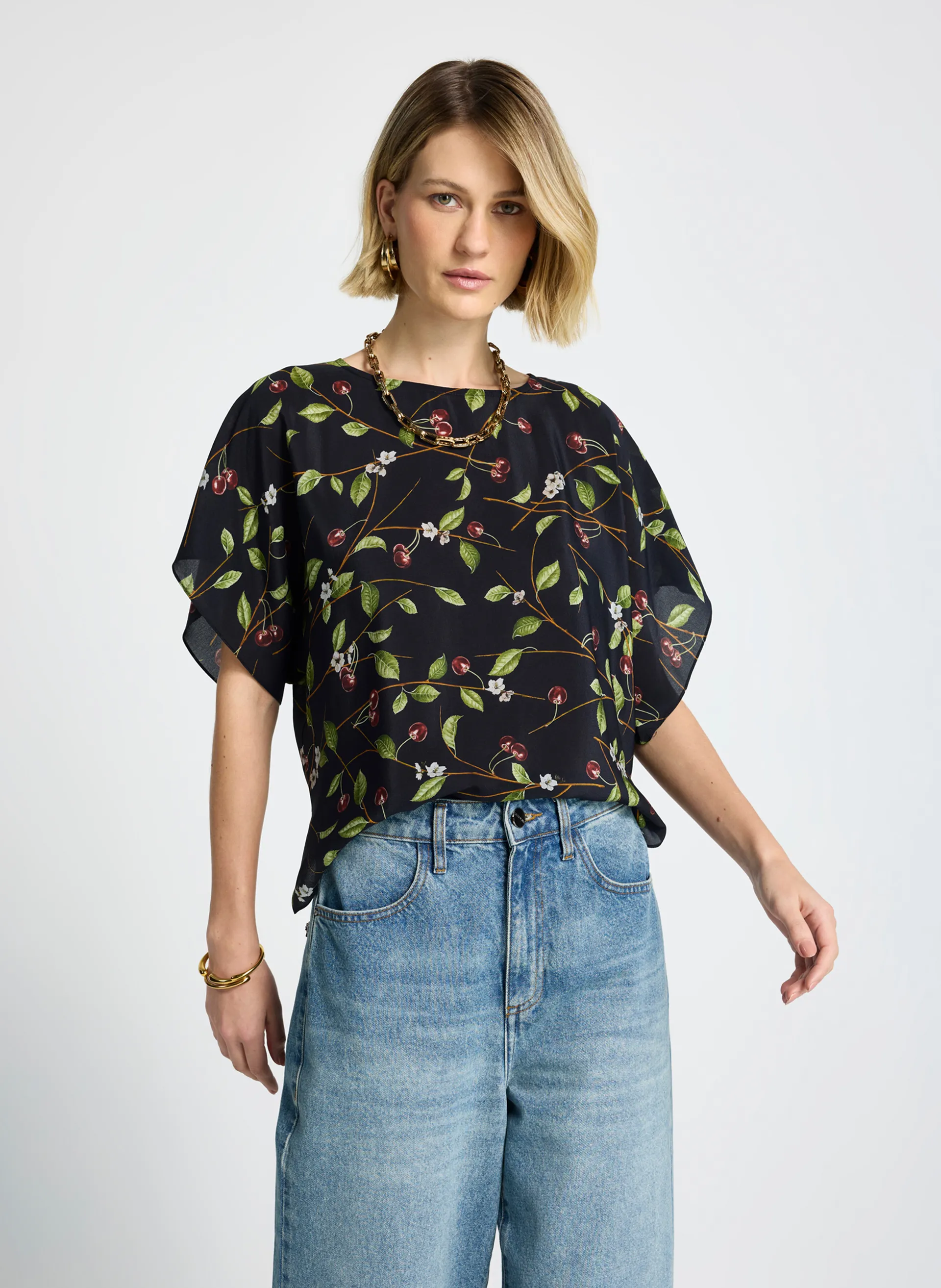 Blusa Le Lis Isla Yoko Seda Feminina