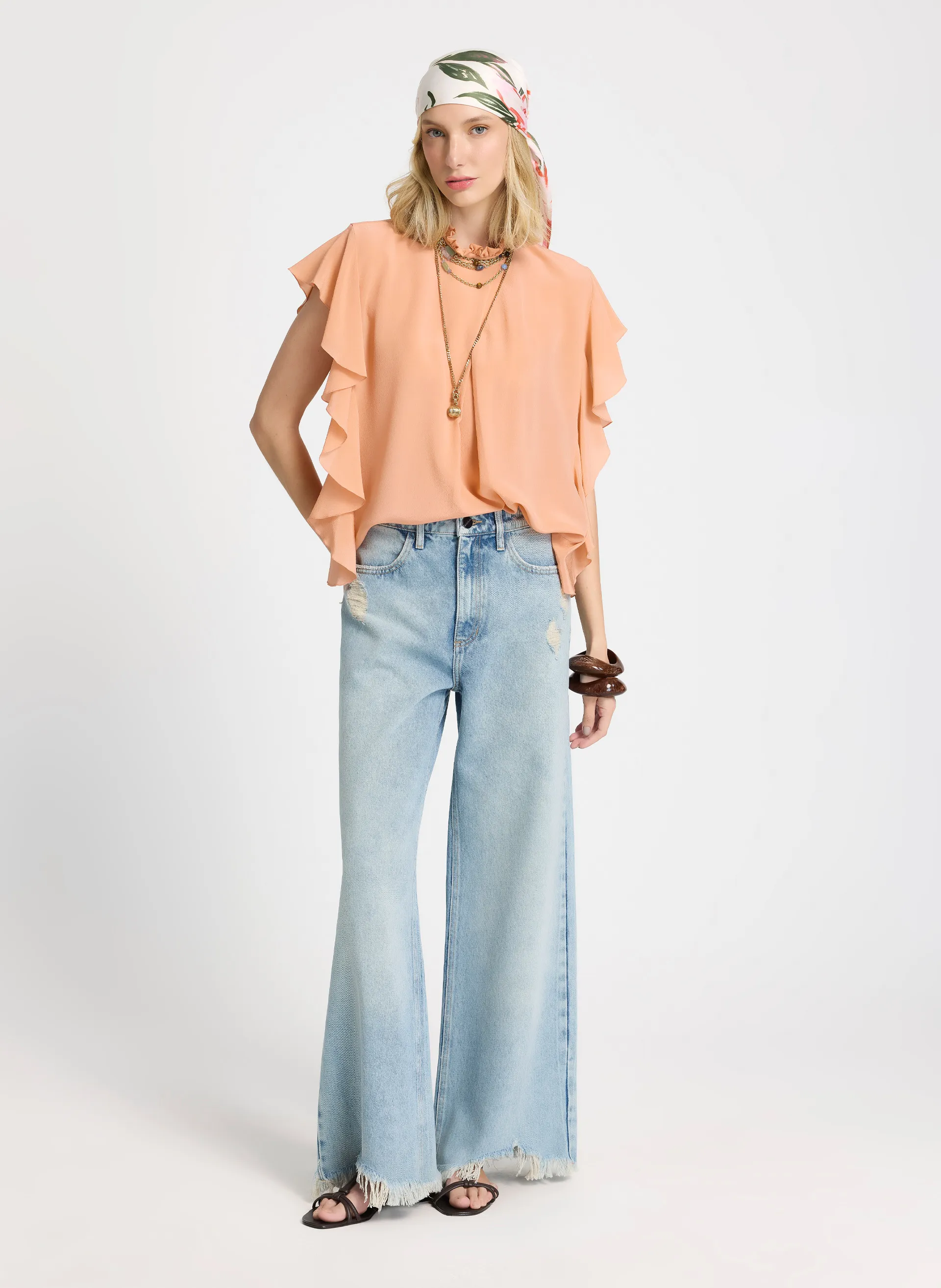 Calça Le Lis Pantalona Mila Jeans Feminina — foto 2