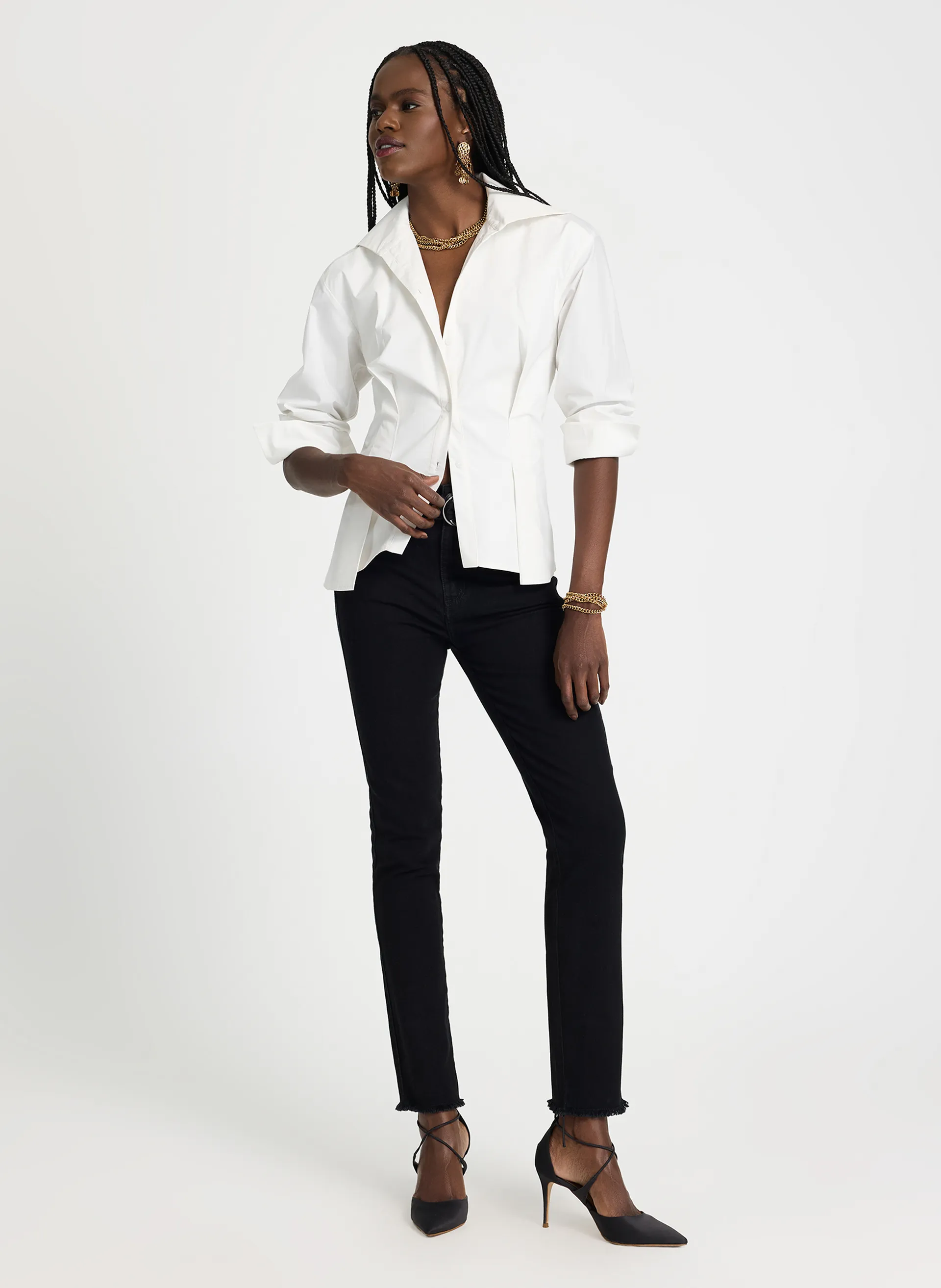 Calça Le Lis Paula Skinny Black Jeans Feminina
