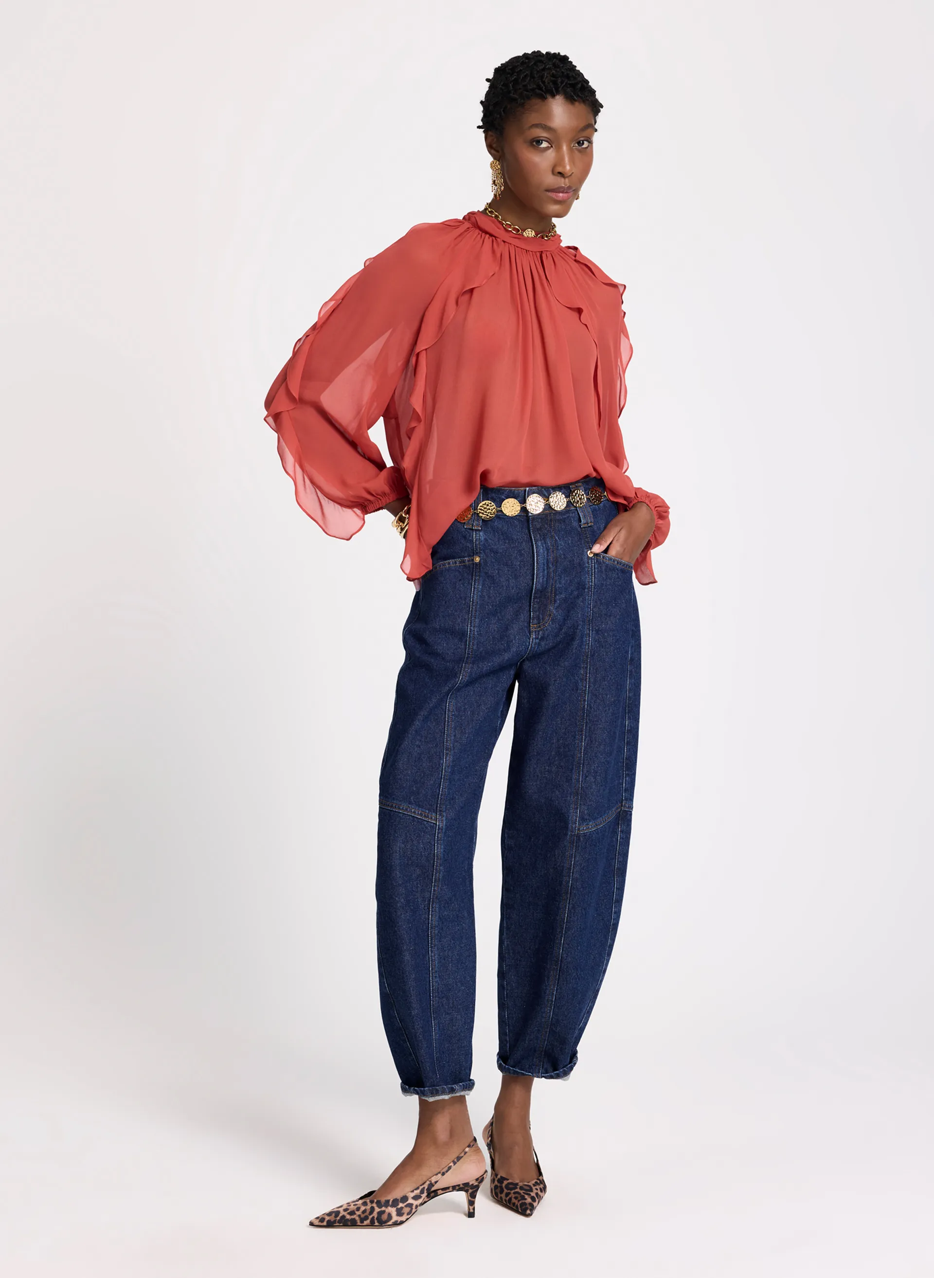 Calça Le Lis Baloon Tais Jeans Feminina — foto 2