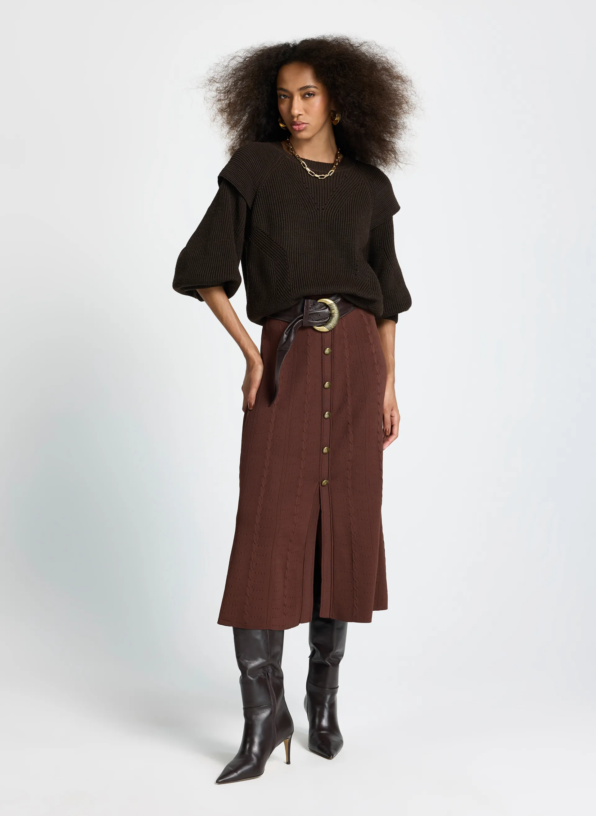 Saia Le Lis Antonella Tricot Feminina — foto 2