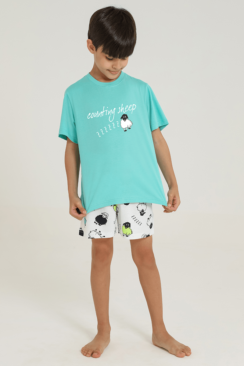 Pijama Curto KM Família Ovelhas