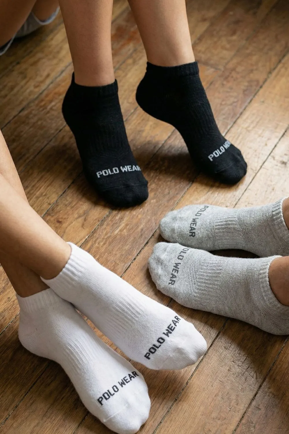 Kit 3 Pares de Meias Femininas Cano Curto Polo Wear Sortido