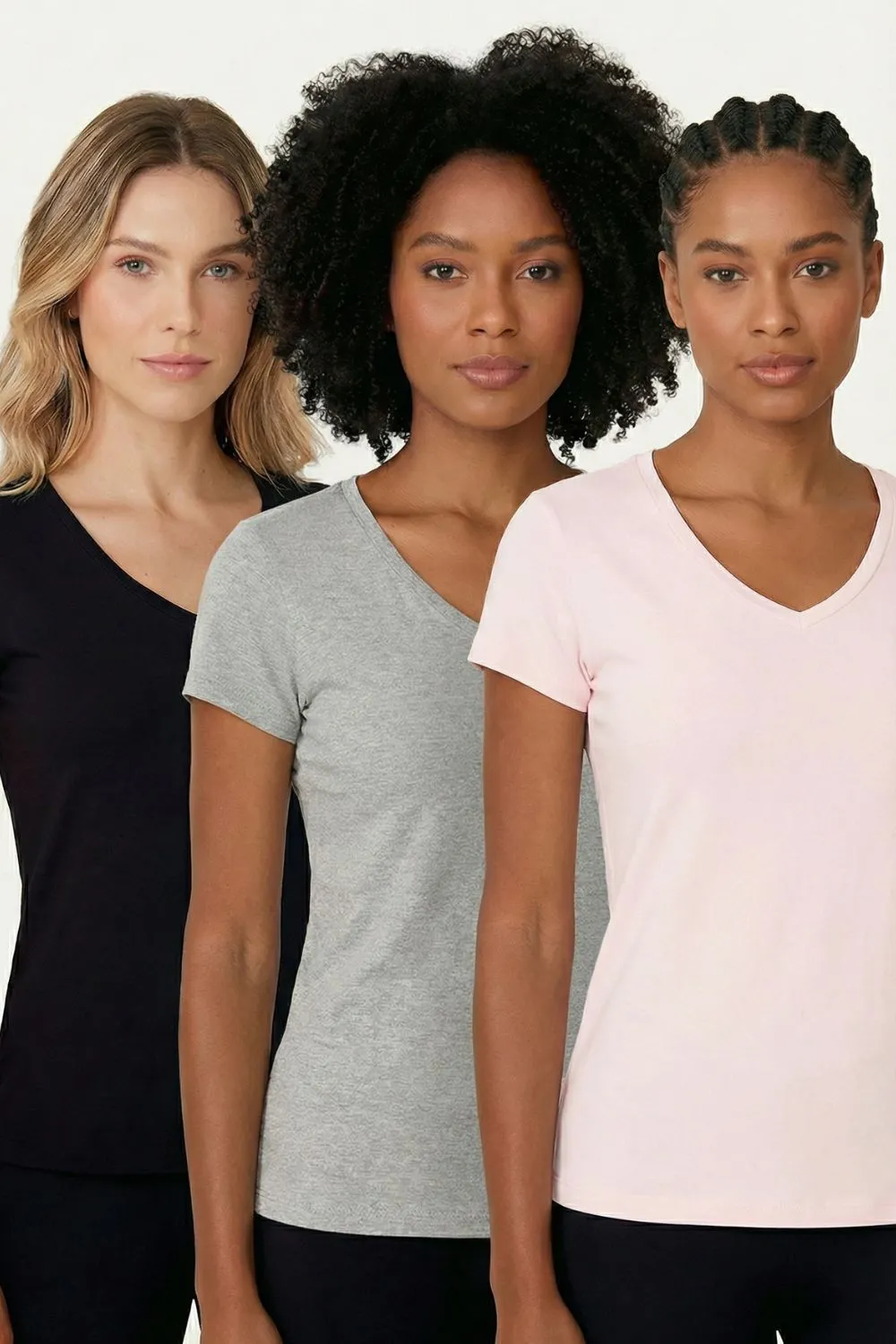 Kit 3 Camisetas Premium Femininas Polo Wear Sortido — foto 2