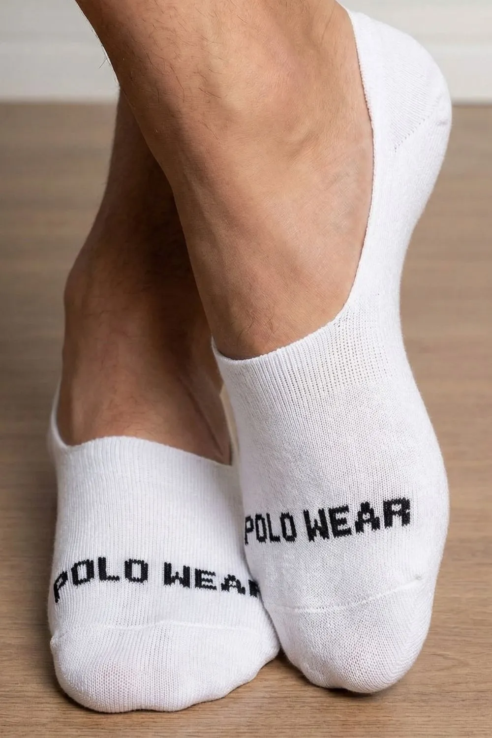 Kit 3 Pares De Meias Sapatilha Masculinas Polo Wear Branco — foto 2