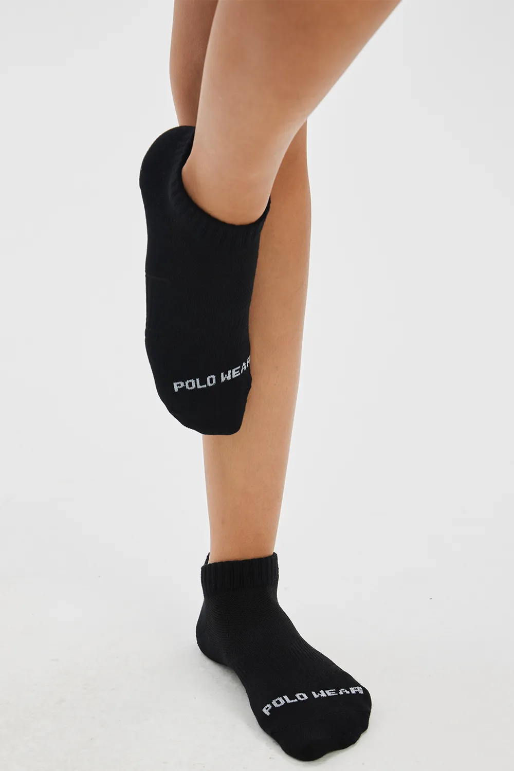 Kit 3 Pares Meias Confortáveis Cano Curto Polo Wear Preto — foto 2