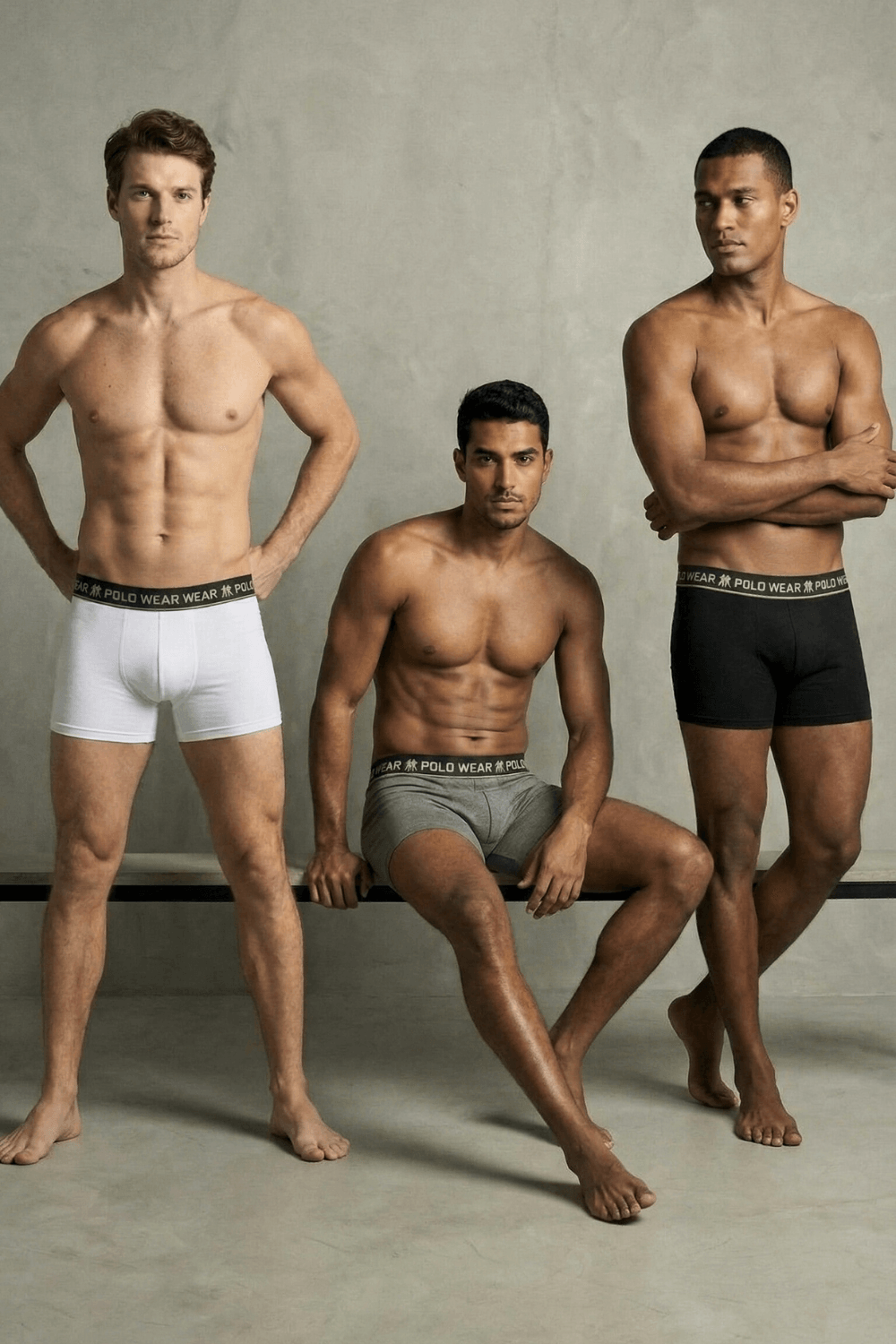 Kit 6 Cuecas Boxer Algodão Lisa Polo Wear Sortido — foto 2