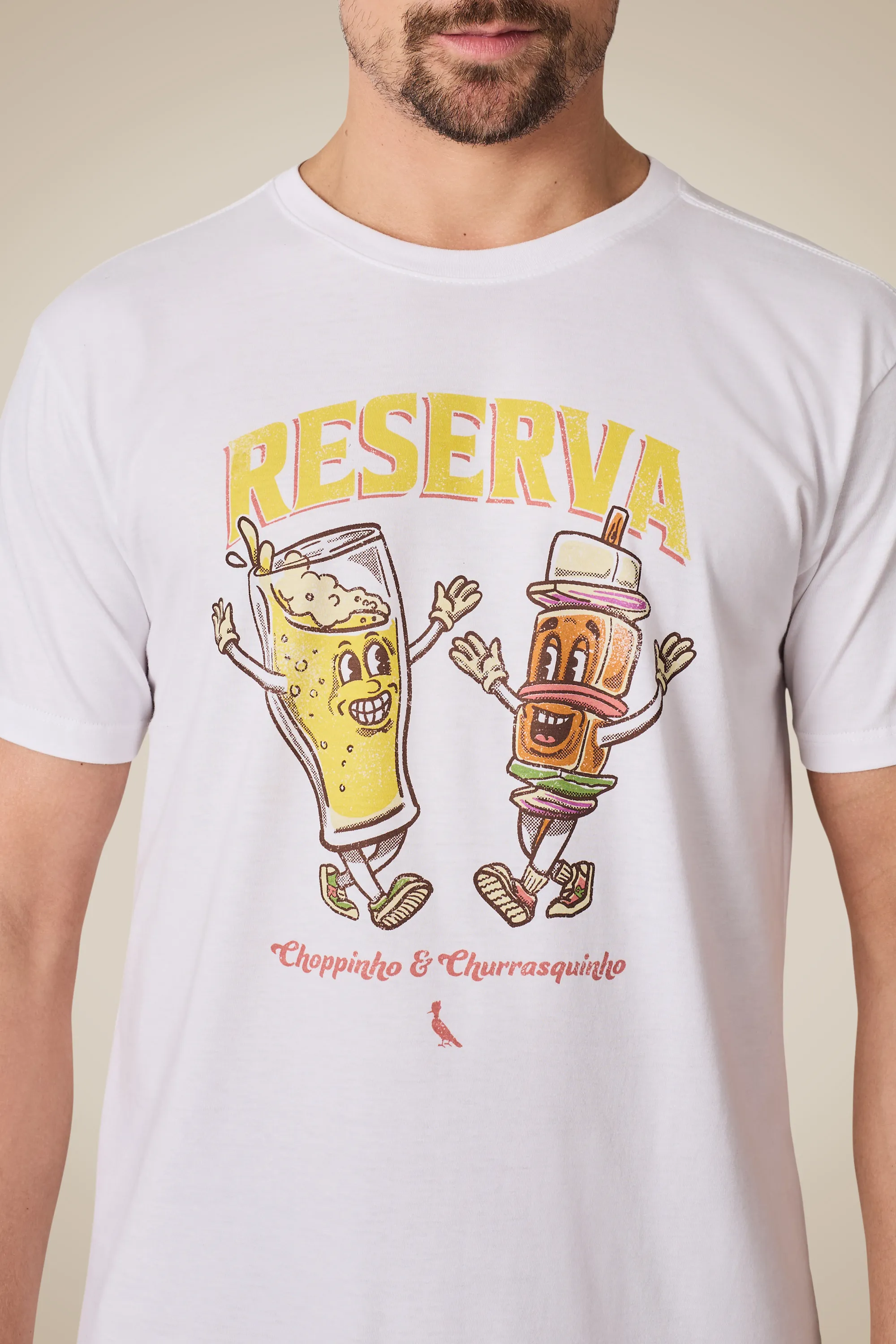 Camiseta Estampa Churrasquinho E Chopp
