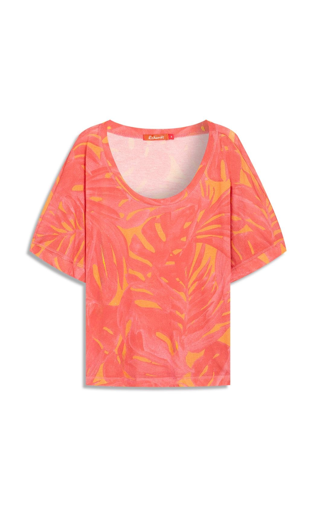 Blusa Linho  Malie Estampa Thaiti Pink