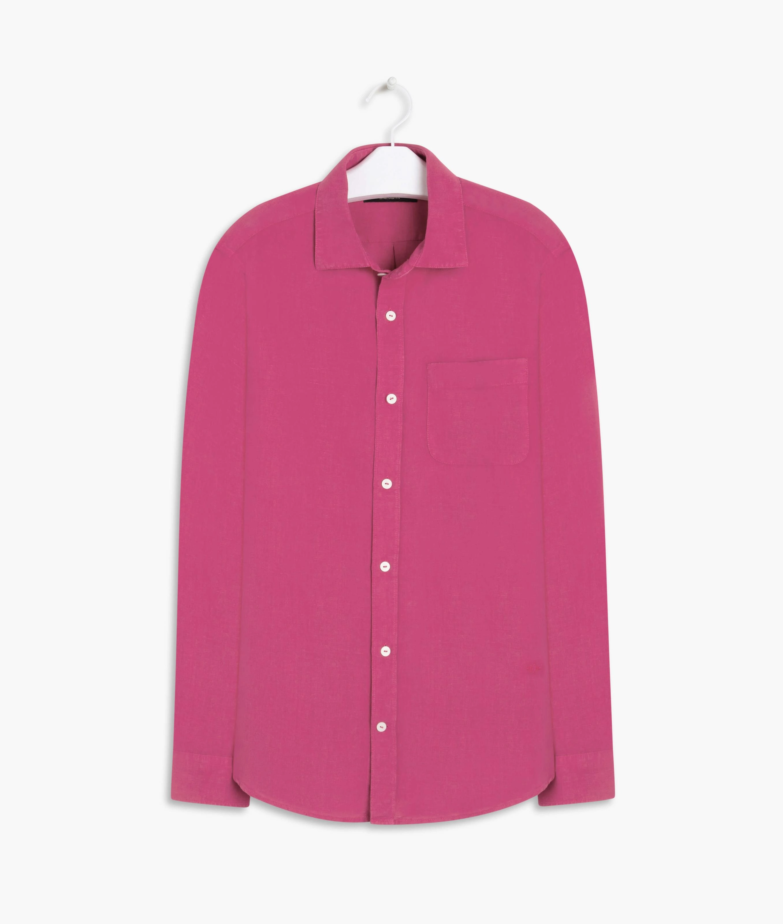 Camisa Linho  Tinturada  Ml Masculino Magenta
