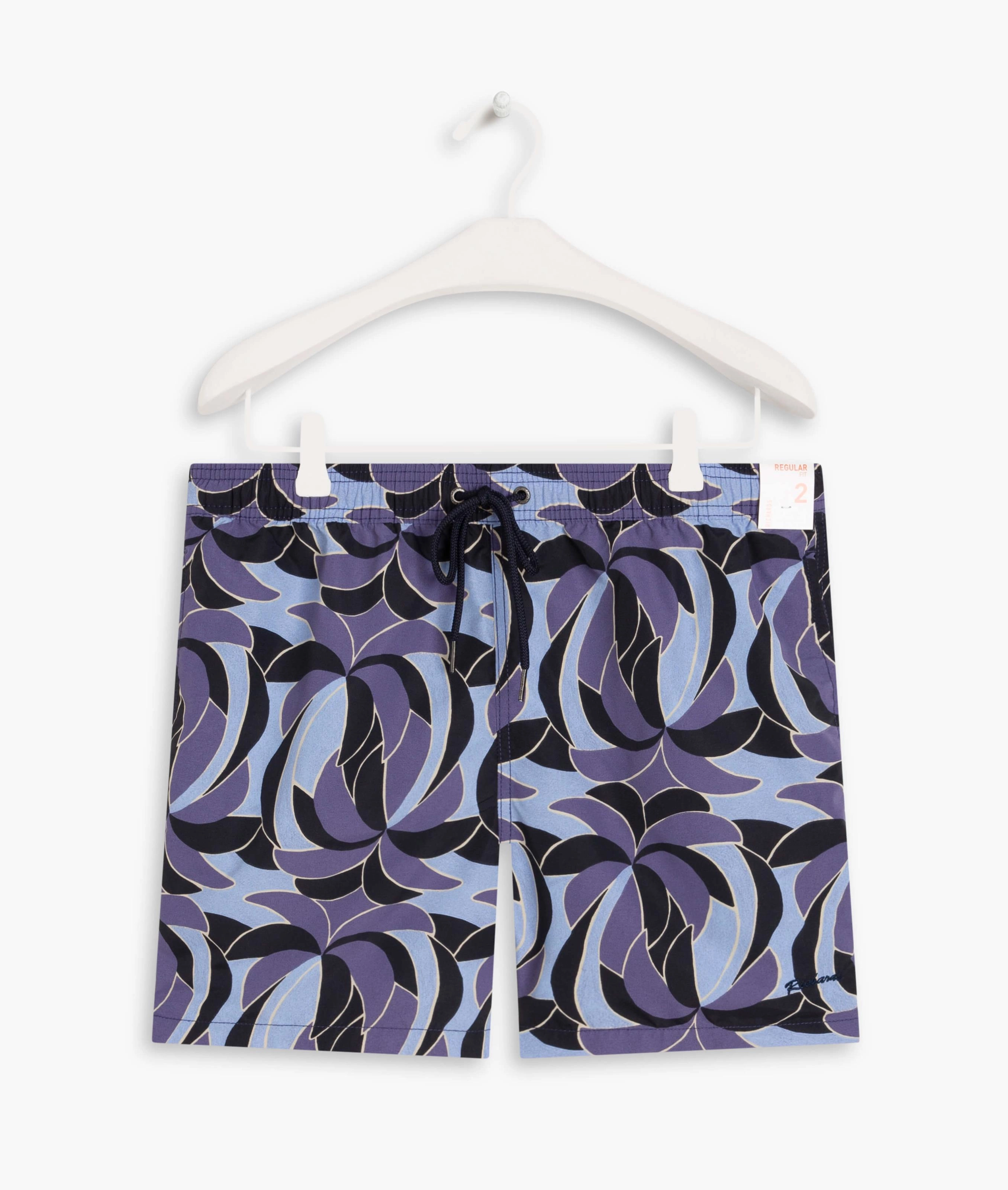 Beach Short Pop Palms Regular  Azul Bic