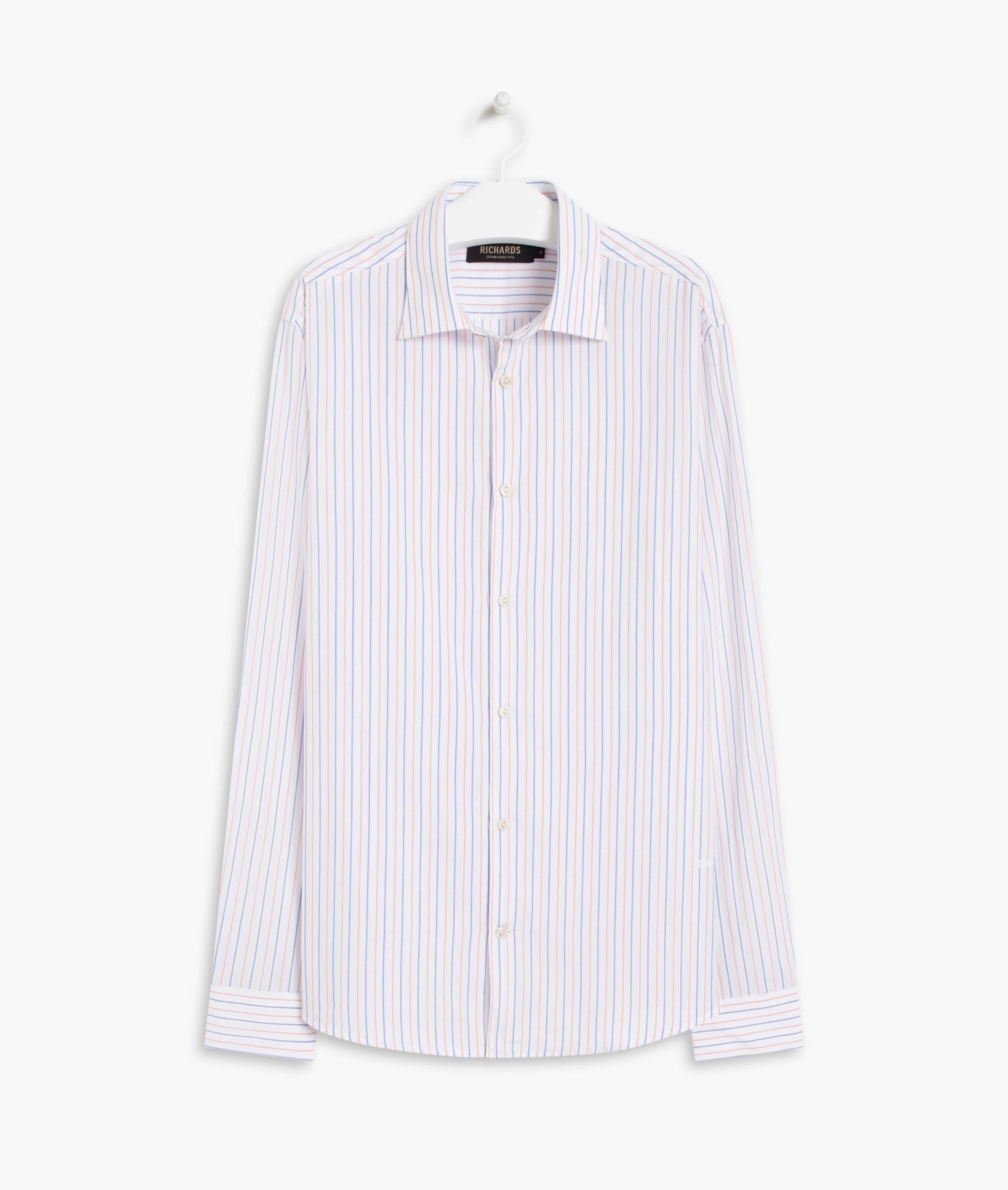 Long Sleeve Heitor Strpd Traveler Shirt Laranja