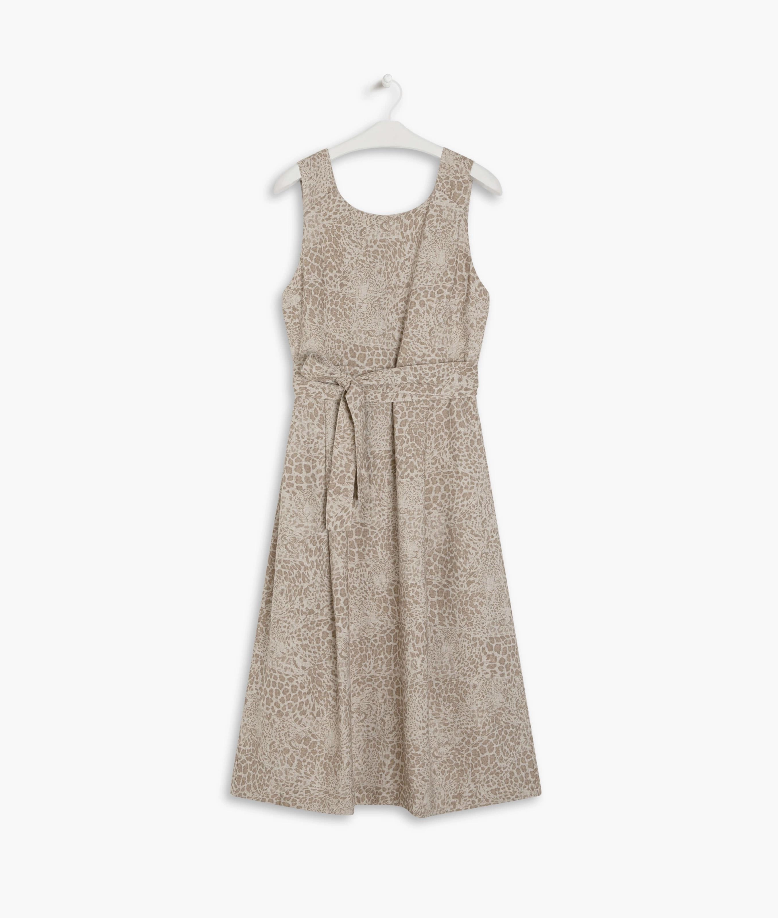 Vestido Linho  Glorinha  Estampa La Onza Husk