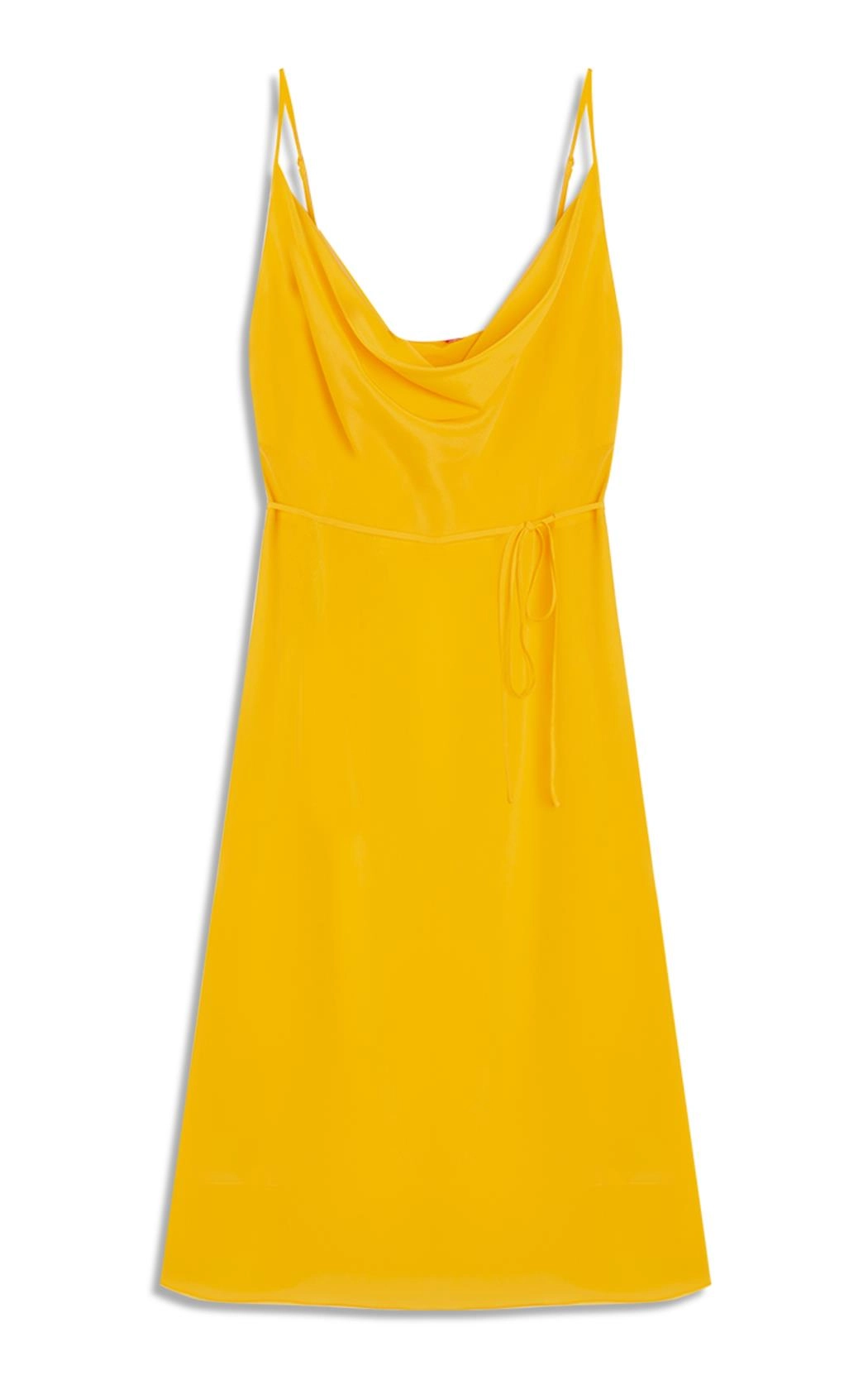 Vestido Anne Seda Lisa Amarelo