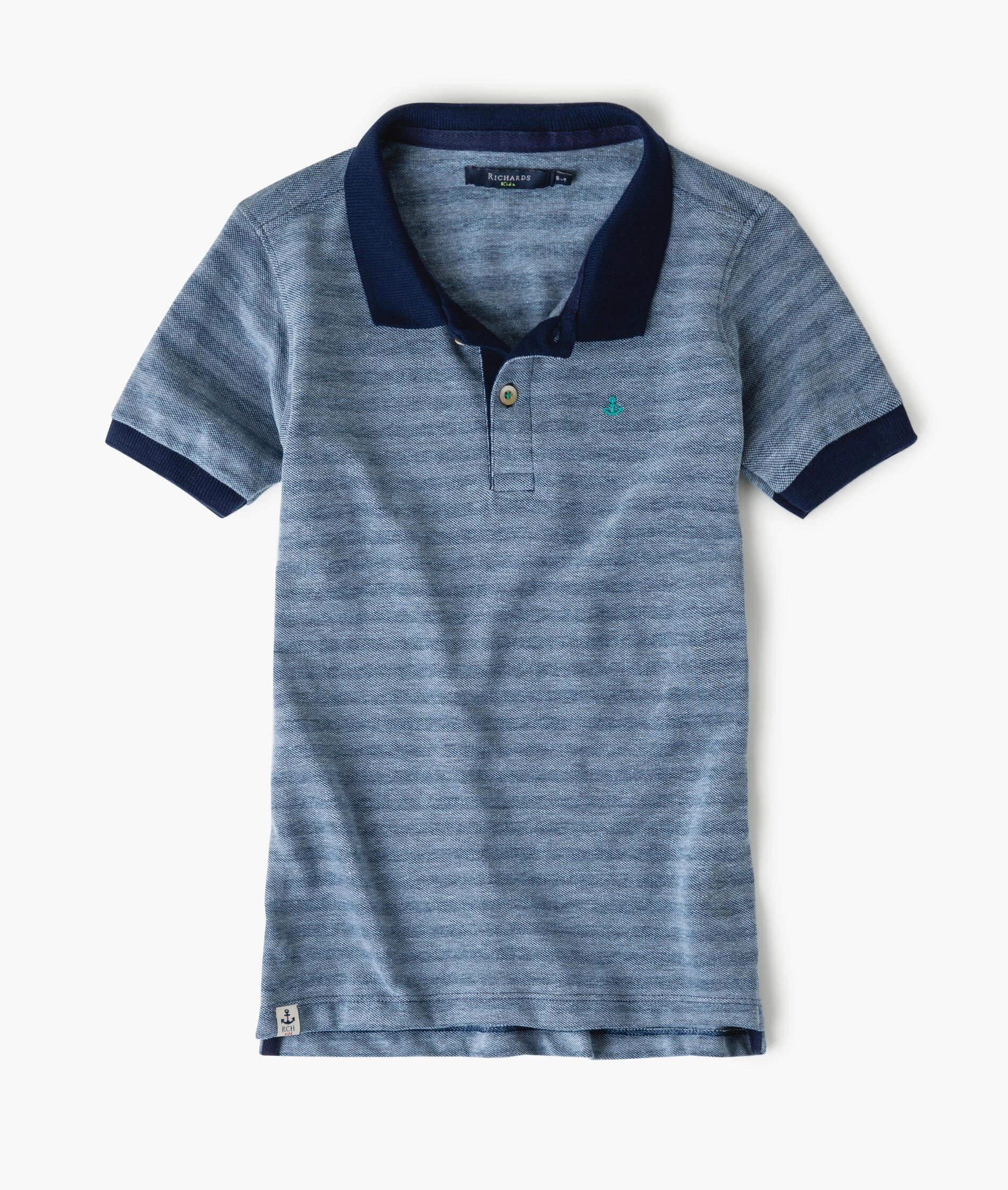 Polo Diferenciada Mini Print Índigo