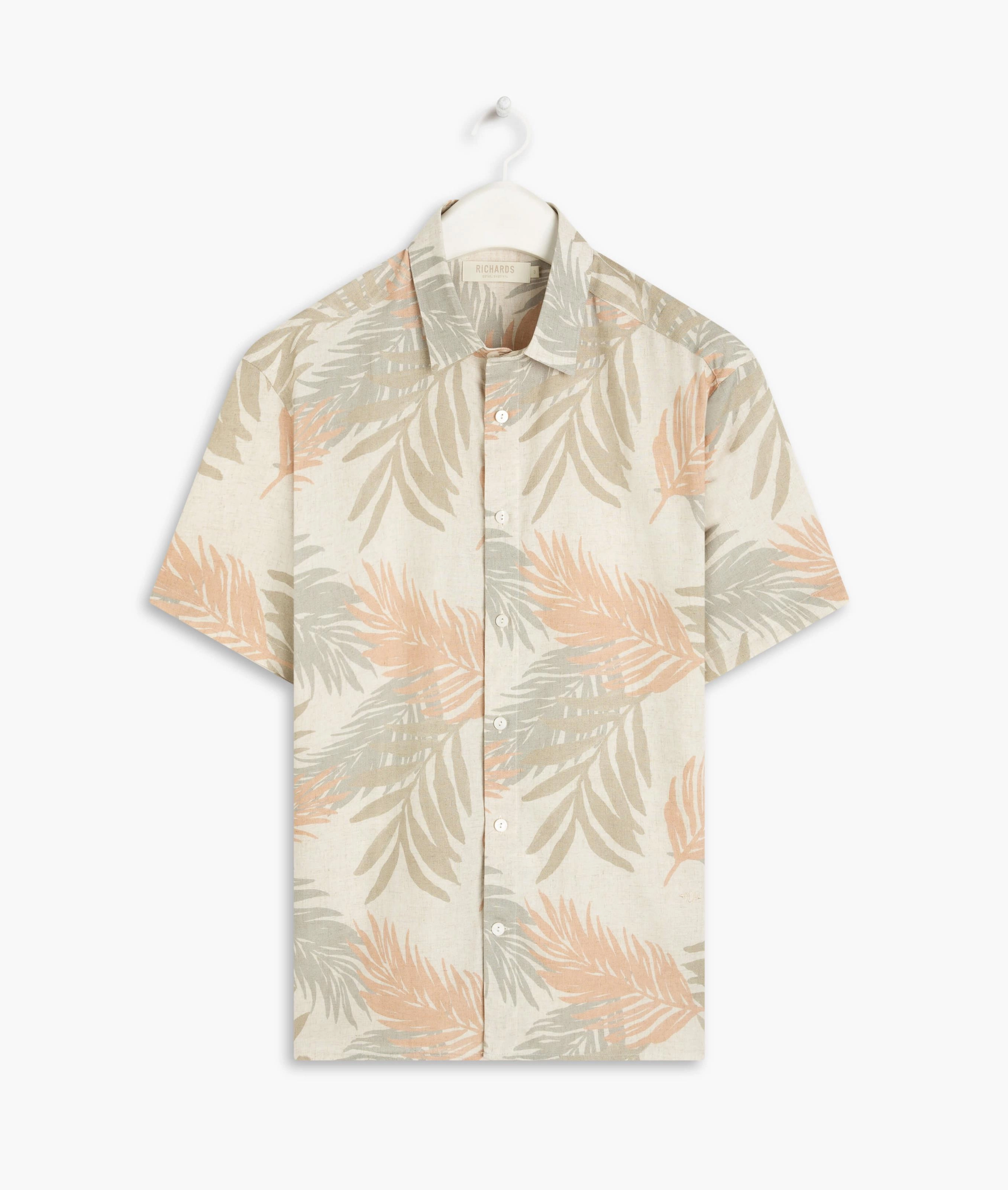 Camisa Linho  Estampada Caleb Mc Rosê
