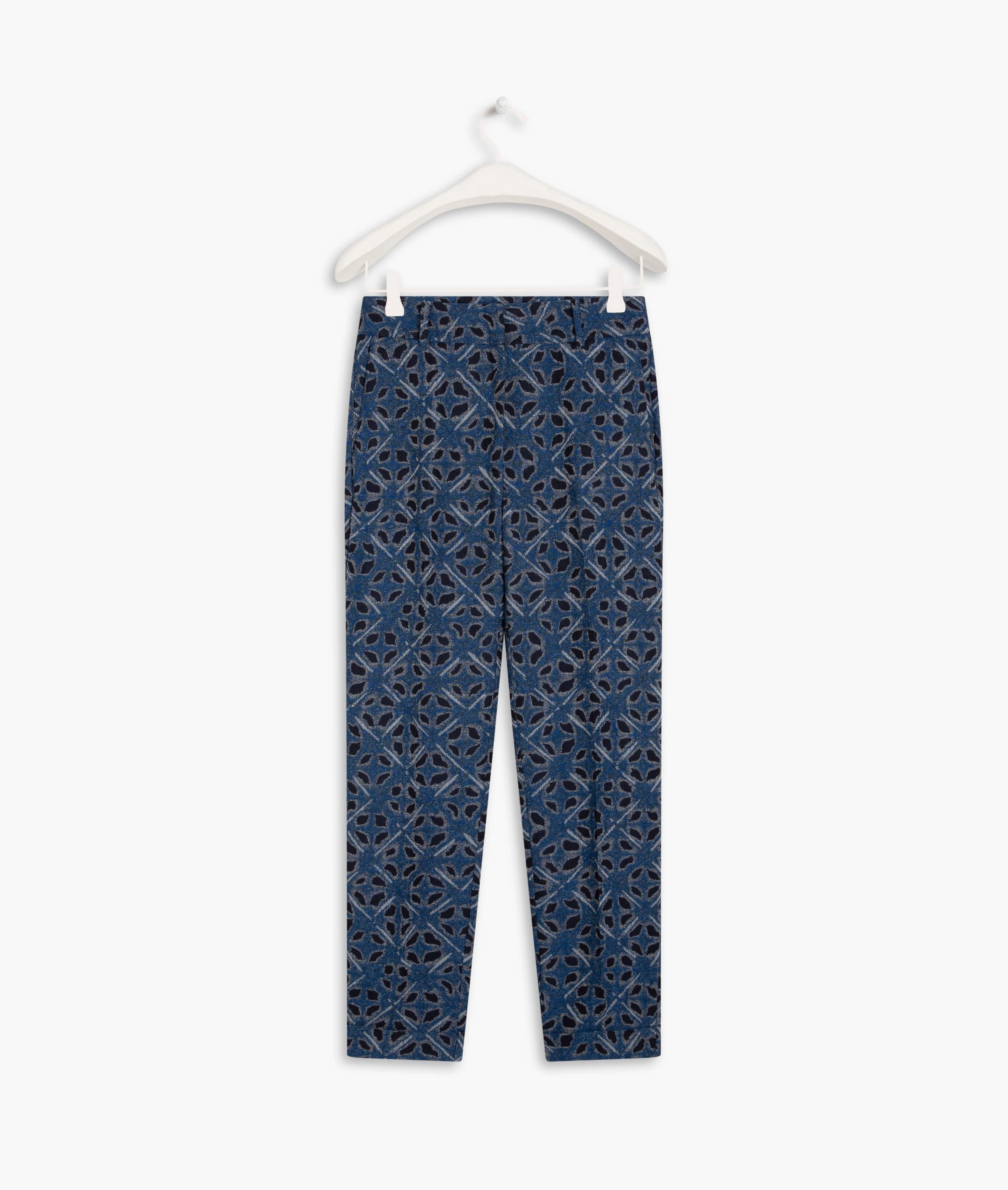 Calça Marseille Jacquard Chibori Azul Bic